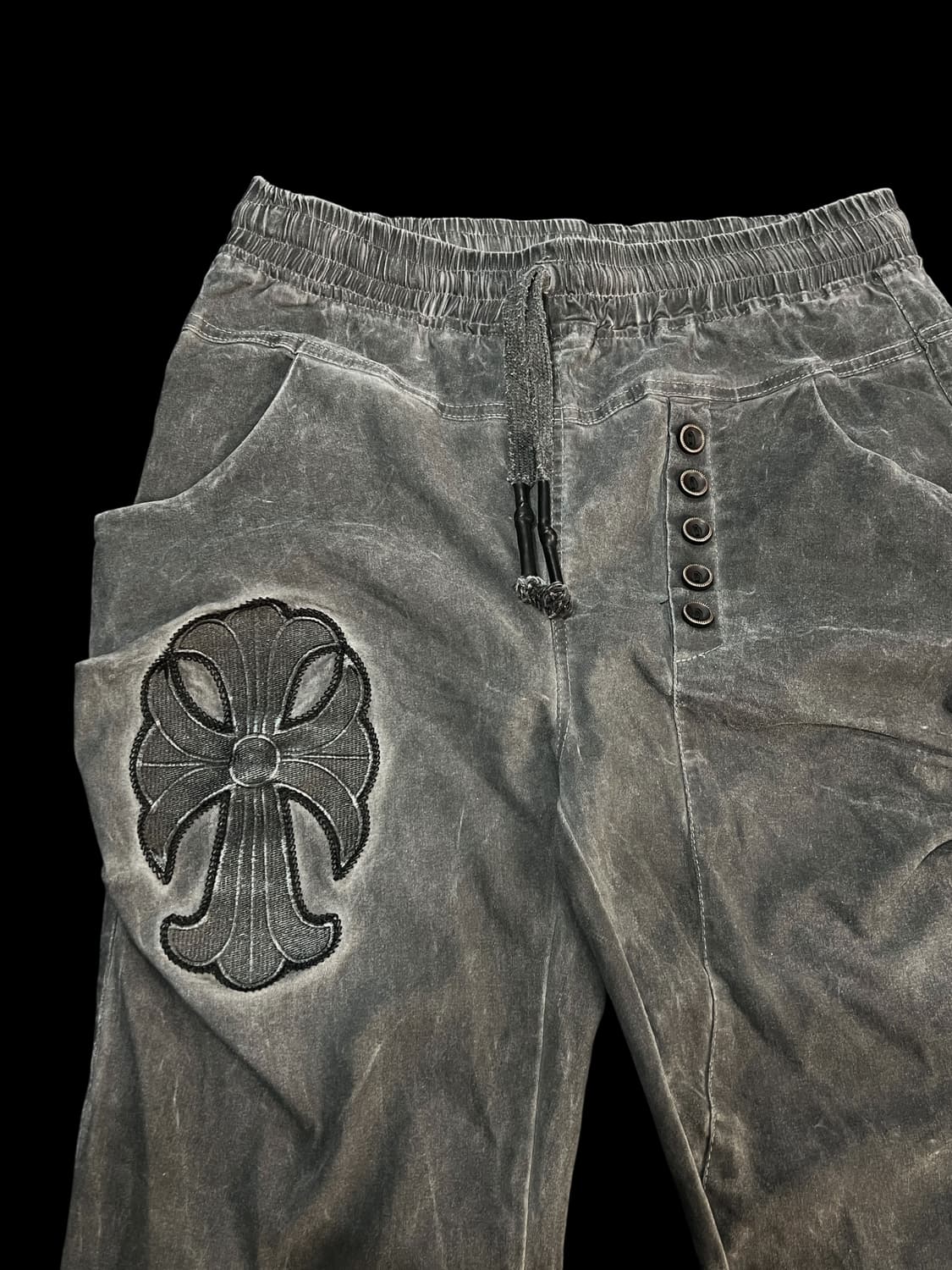 Ozz croce 고스펑크 스키니핏 그레이 워싱 팬츠 상품이미지4