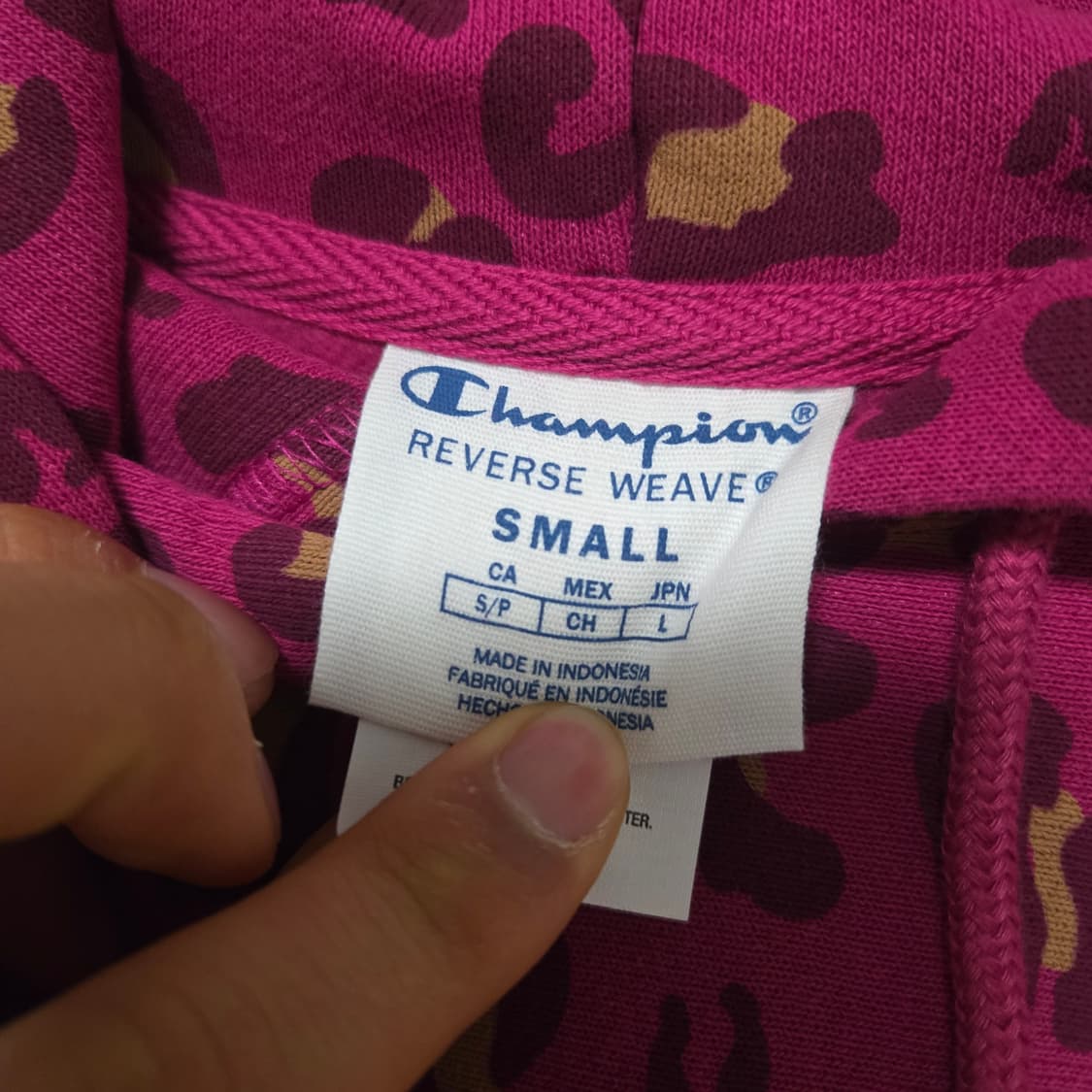 챔피온 리버스위브 레오퍼드 코튼 후드티/ 여성 후드티/ 남성 후드티   상품이미지3