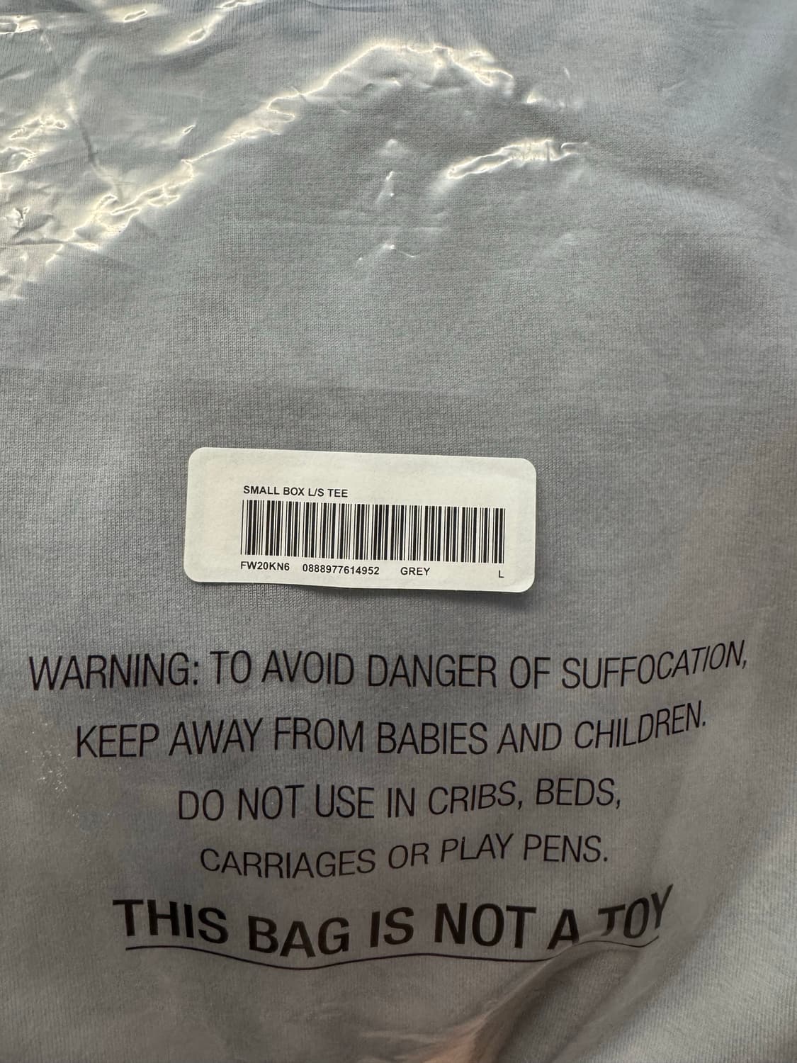 슈프림 스몰박스로고 롱슬리브 그레이 새상품 상품이미지2