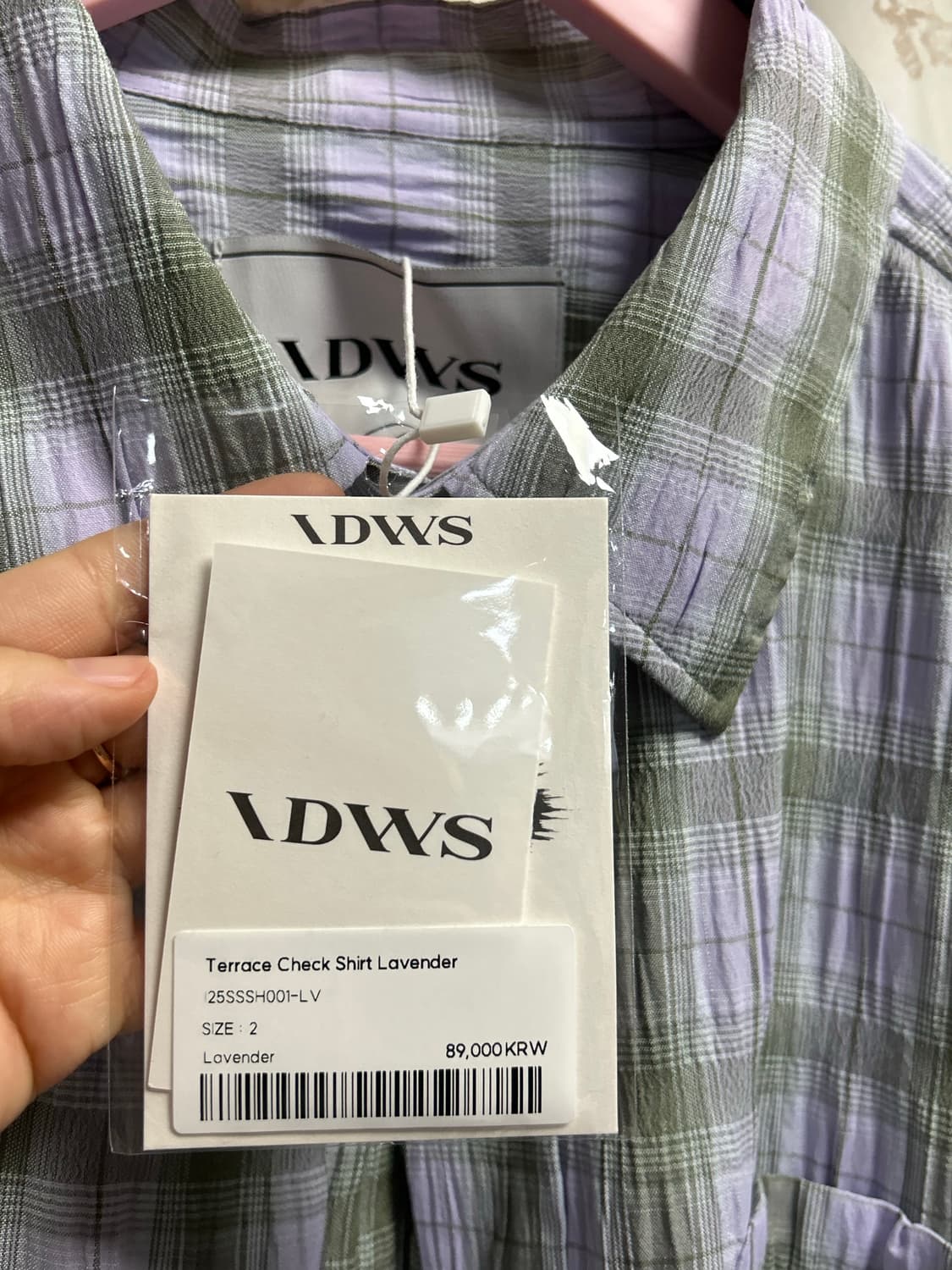 IDWS Terrace Check Shirt Lavender 상품이미지6