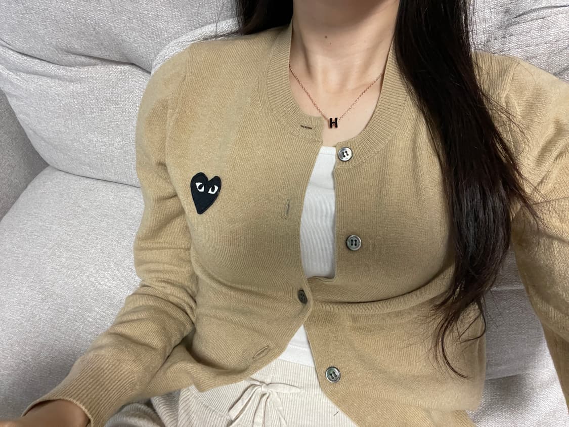 꼼데가르송 블랙와펜 베이지 가디건 백화점 구입 상품이미지7