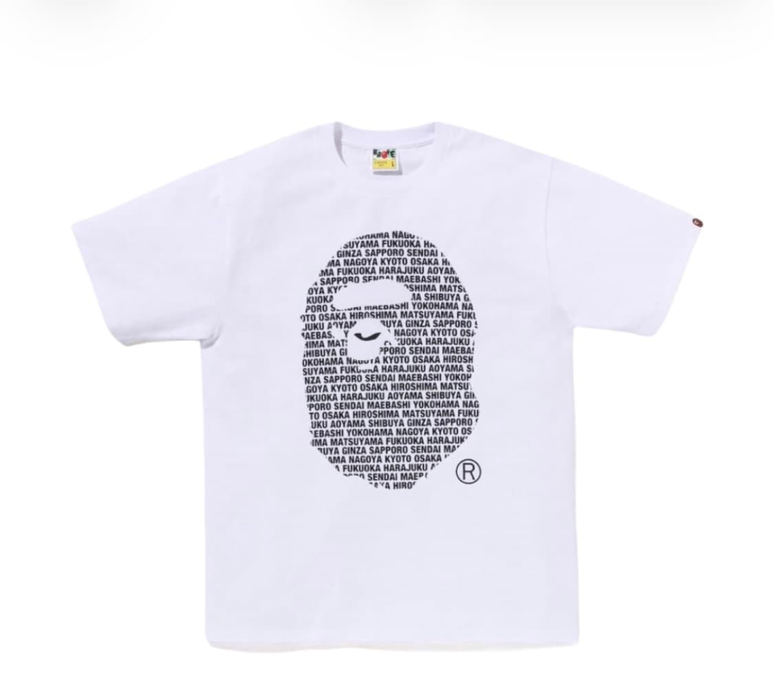 베이프 재팬 에이프 헤드 티셔츠 화이트 상품이미지1