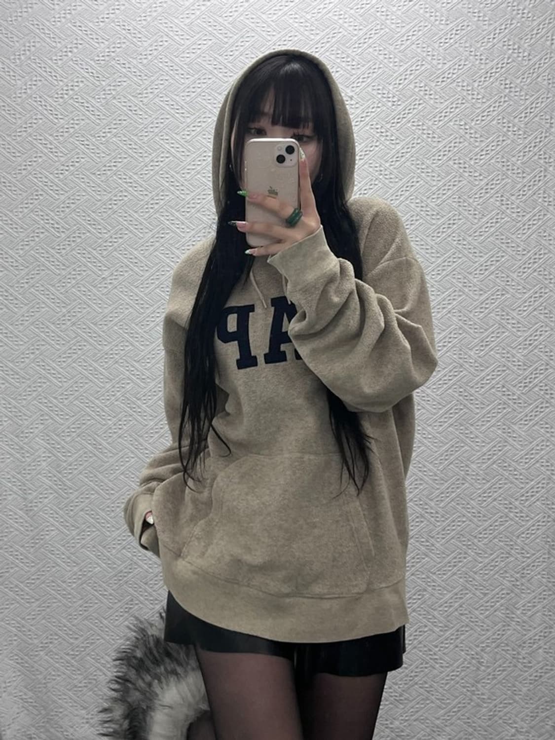 갭 올드스쿨 빈티지 빅로고 기모 부클 후드티 L C09240 상품이미지1