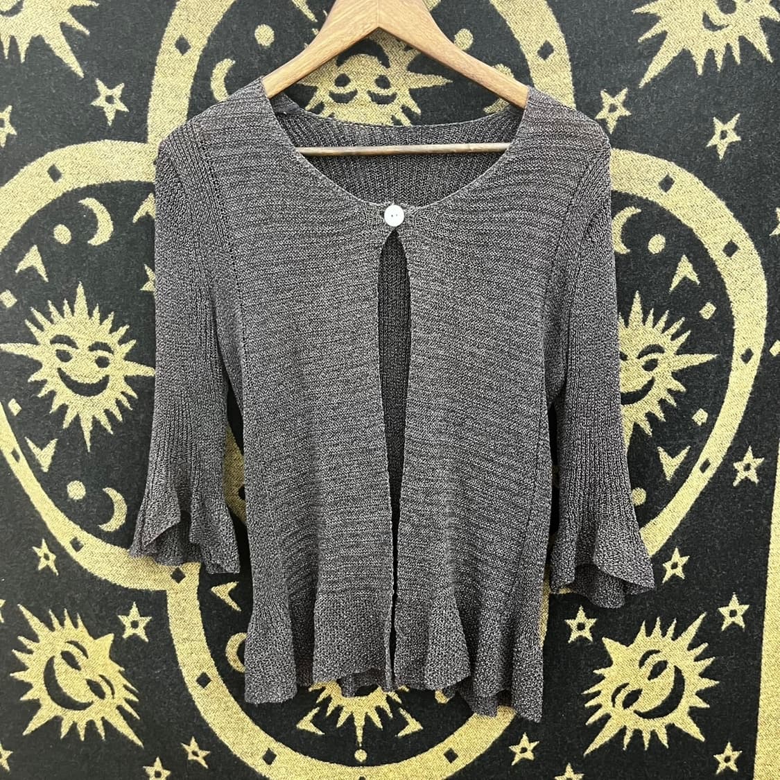 빈티지 러블리 코지 모리 버튼 케이프 뜨개 니트 가디건 K0131 상품이미지3