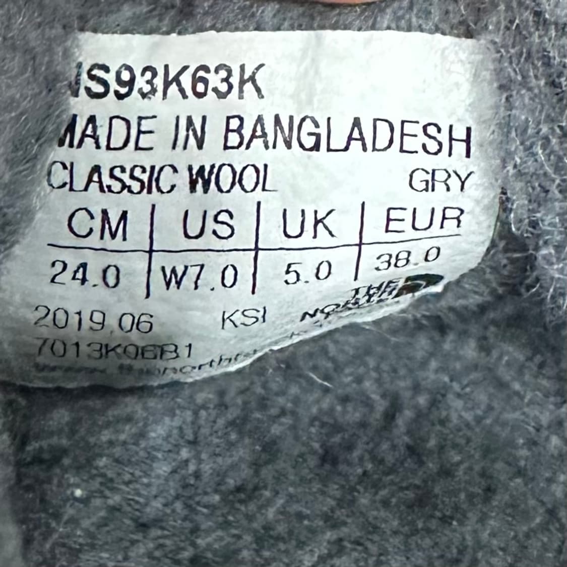 240) 노스페이스 운동화 여성 여자 신발 클래식 울 그레이 상품이미지9