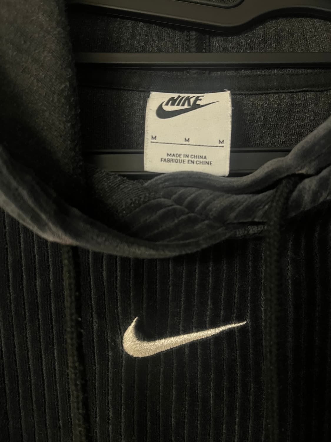 나이키 스우시 벨벳 벨루어 코듀로이 크롭 후드티 [M] 상품이미지4