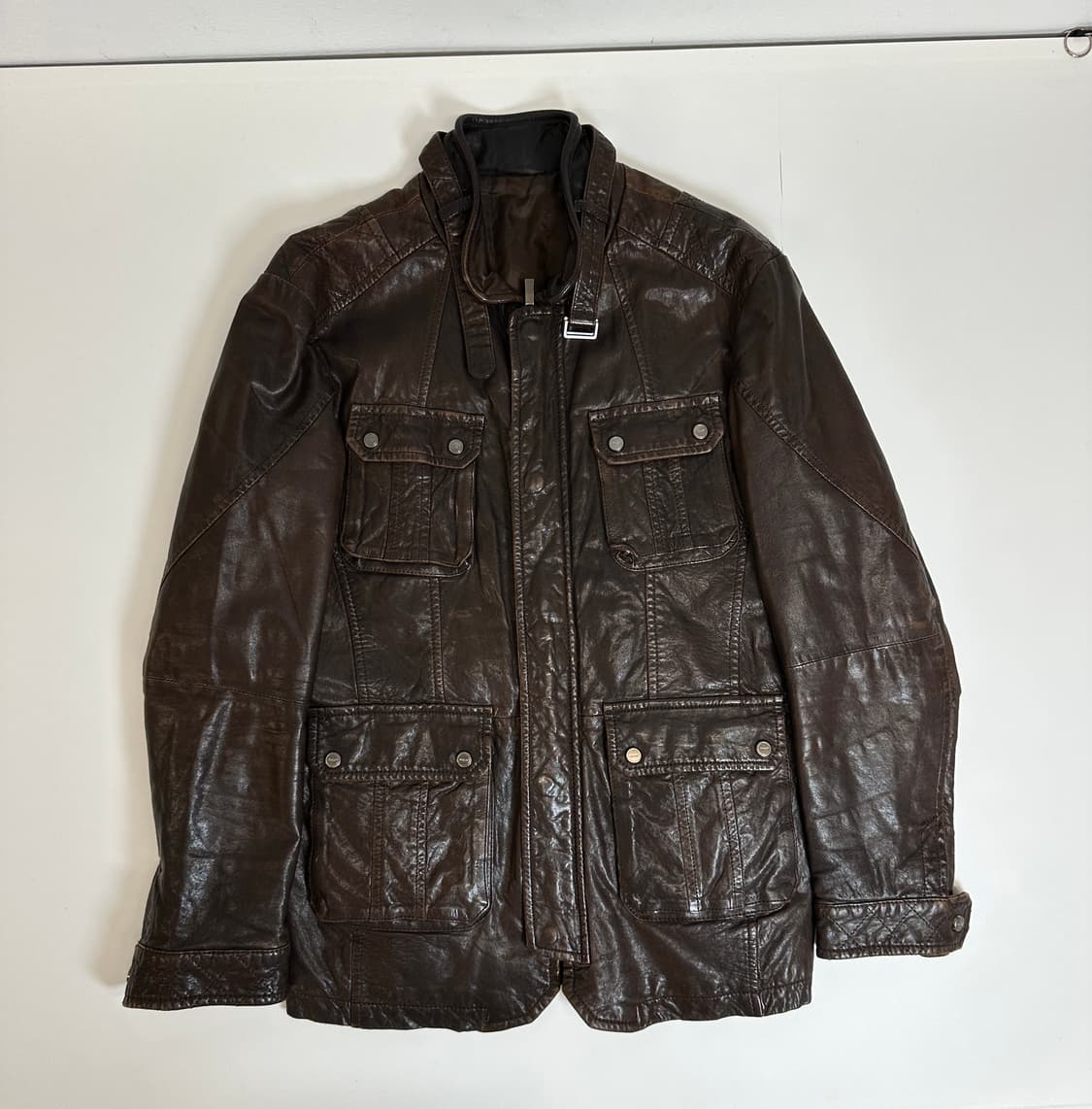 킨록 양가죽포켓 버클 자켓(안감누빔) 상품이미지1