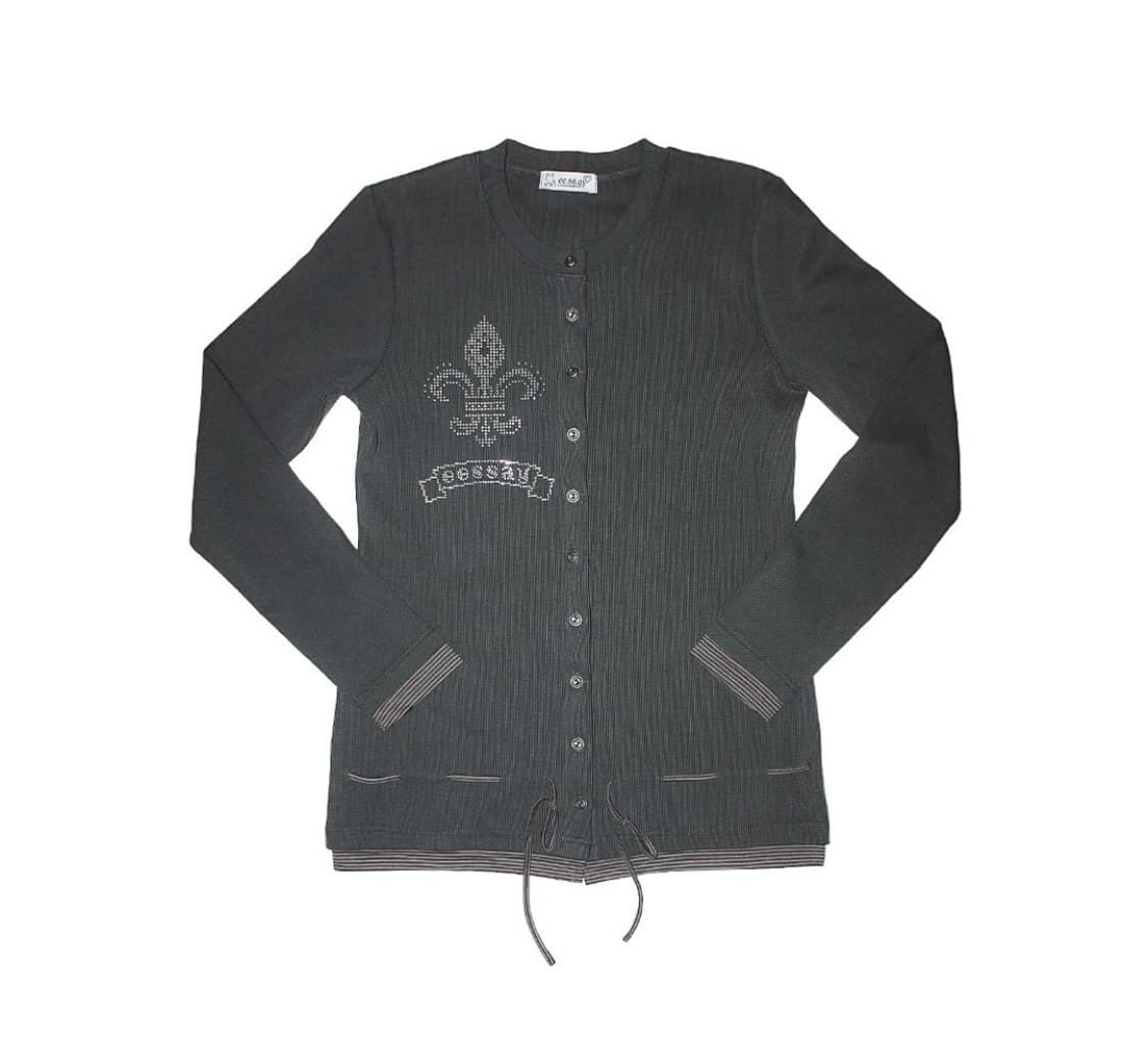 에쎄이 레이어드 가디건 (차콜) 상품이미지1