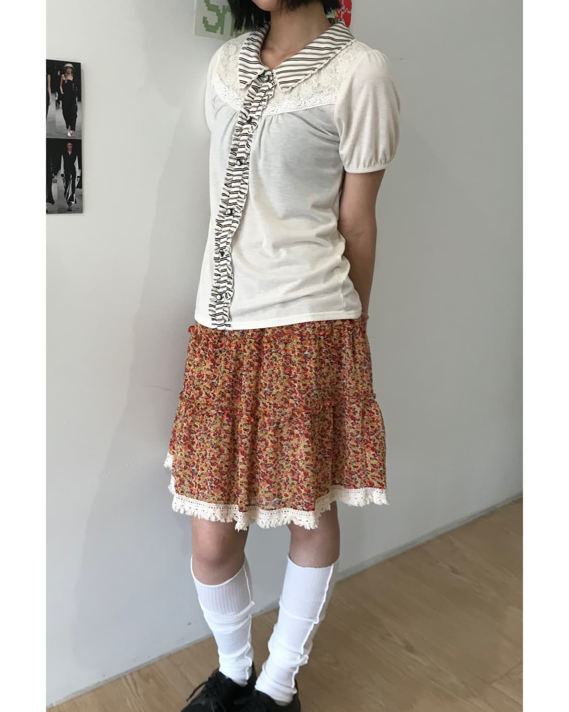 Axes femme frill blouse 상품이미지6