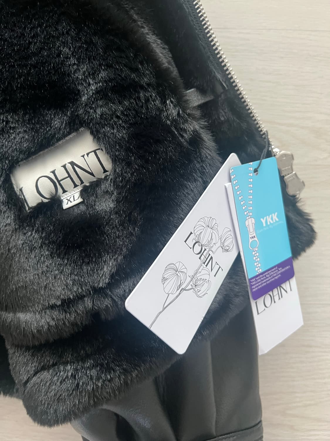 003 비건 레더 벨트 무스탕 블랙 미착용 새상품 상품이미지7