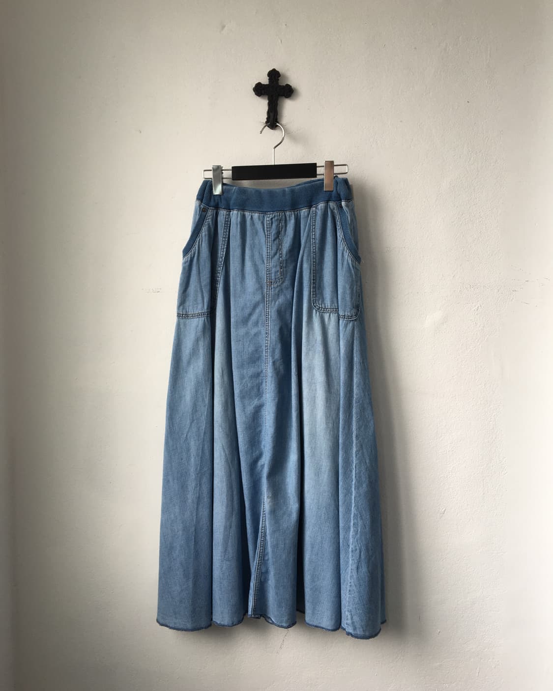Washing cotton long skirt 상품이미지1