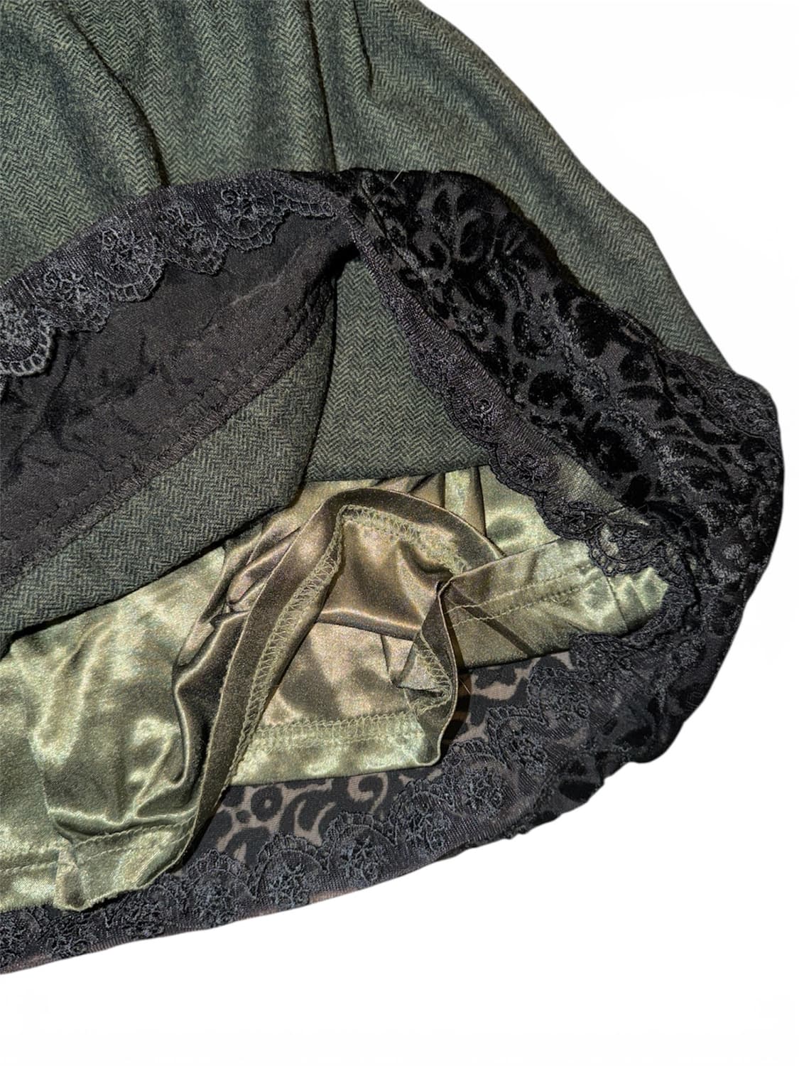 Axes femme velvet dark green dress 상품이미지4