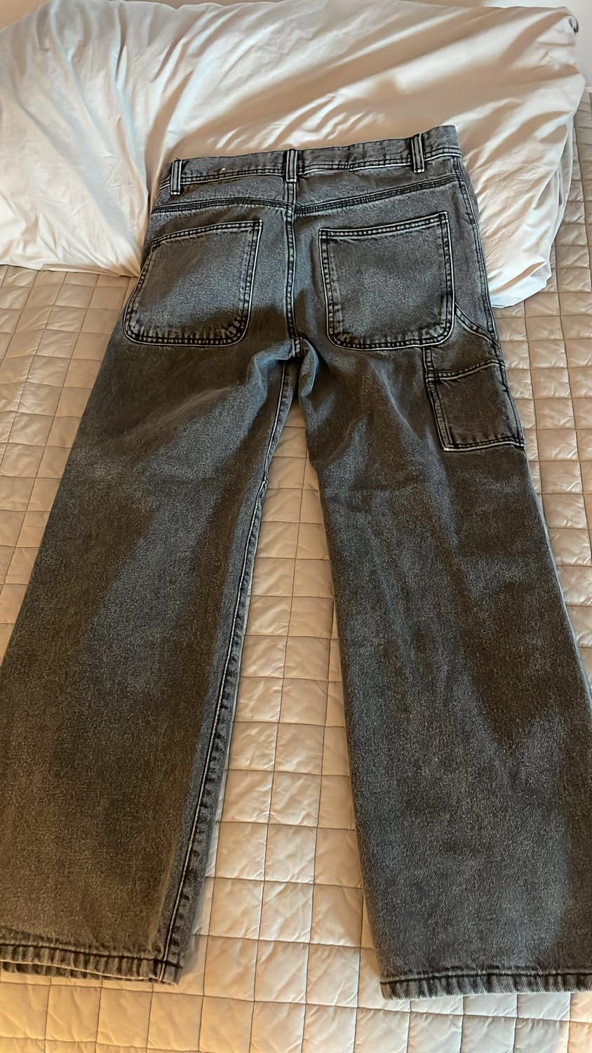 에잇세컨즈 디테일 와이드 흑청 상품이미지3