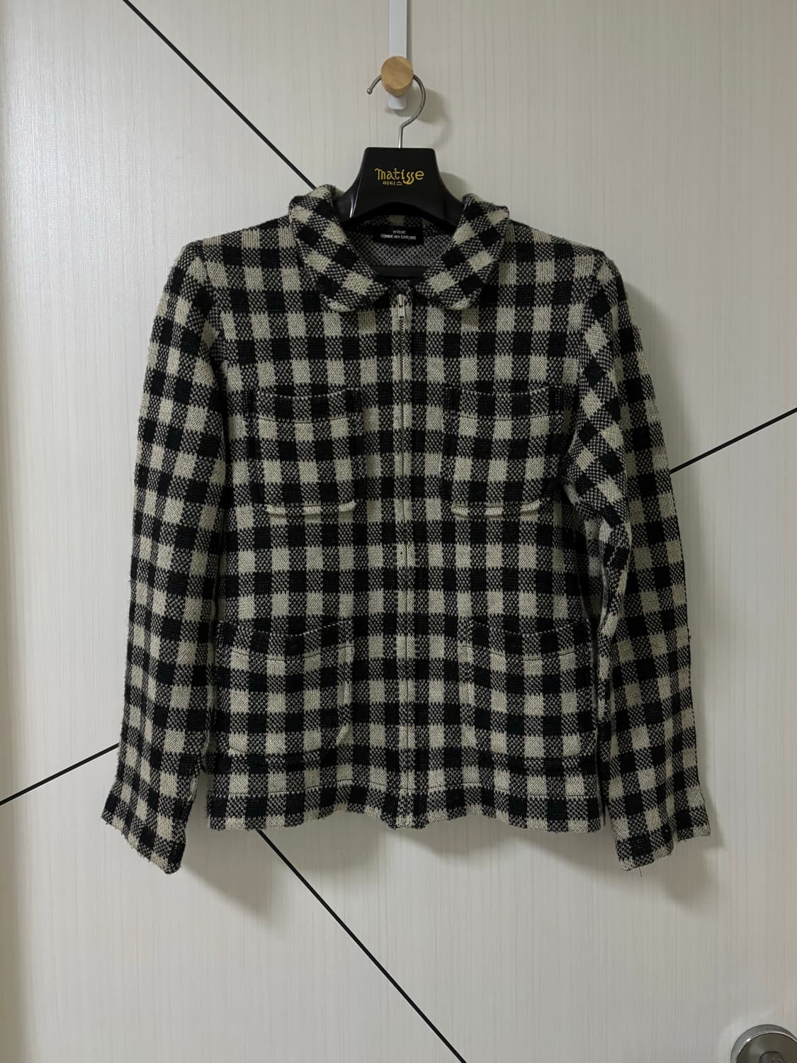 꼼데가르송 트리콧 니트 집업 상품이미지1