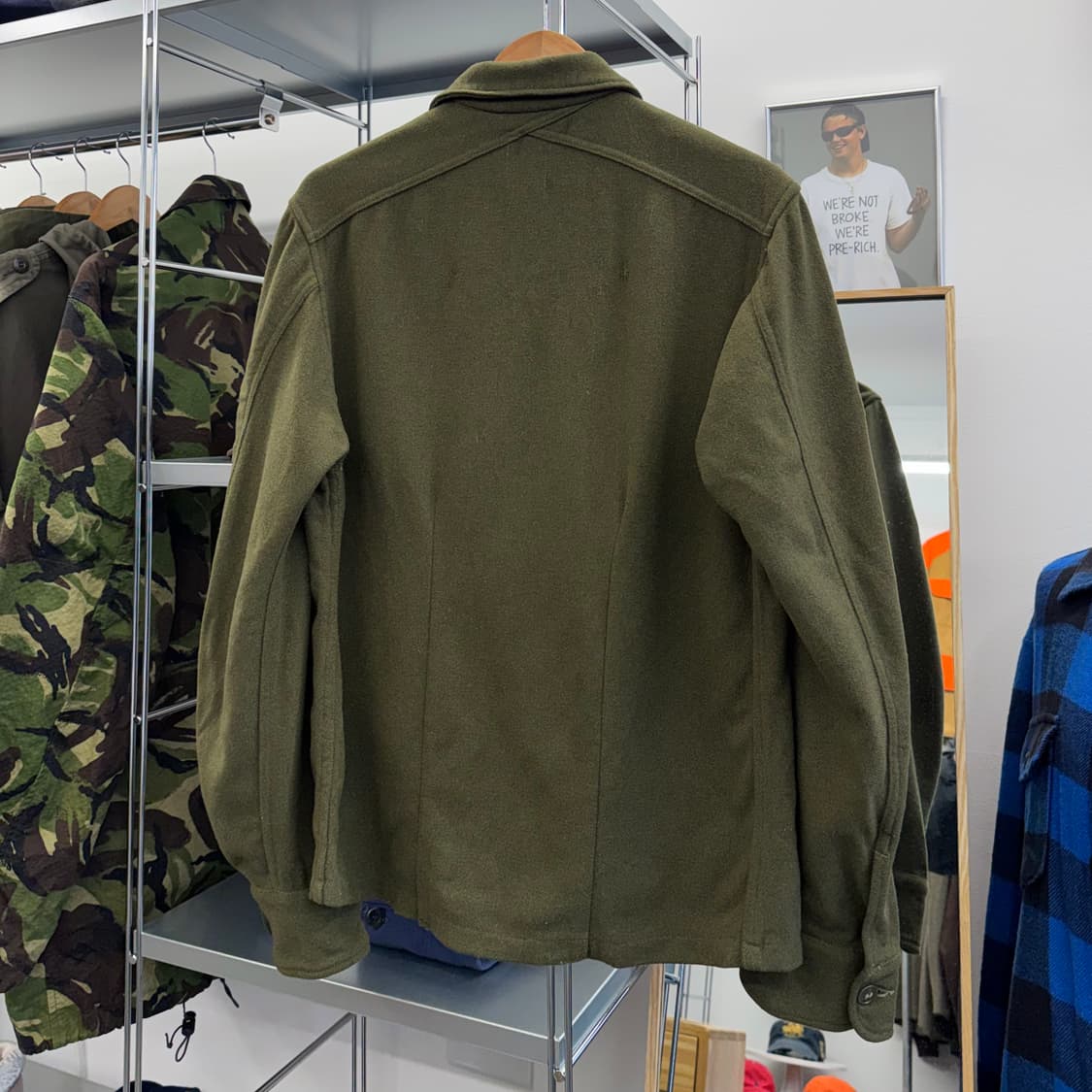 60s US Army 미군 OG-108 울 필드 셔츠 (M)   상품이미지4