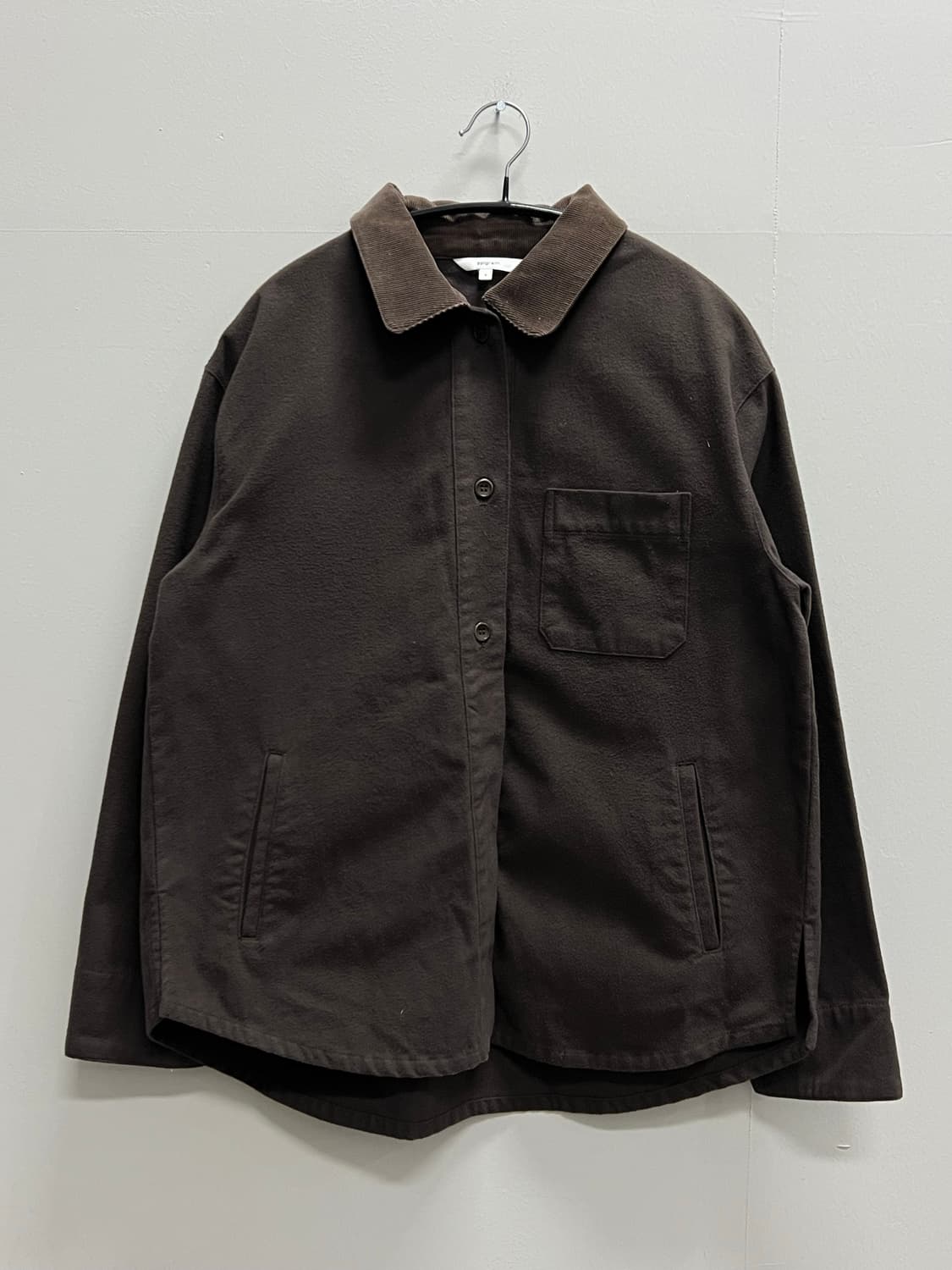 에피그램 코듀로이 카라 스웨이드 셔츠 다크 브라운 상품이미지2