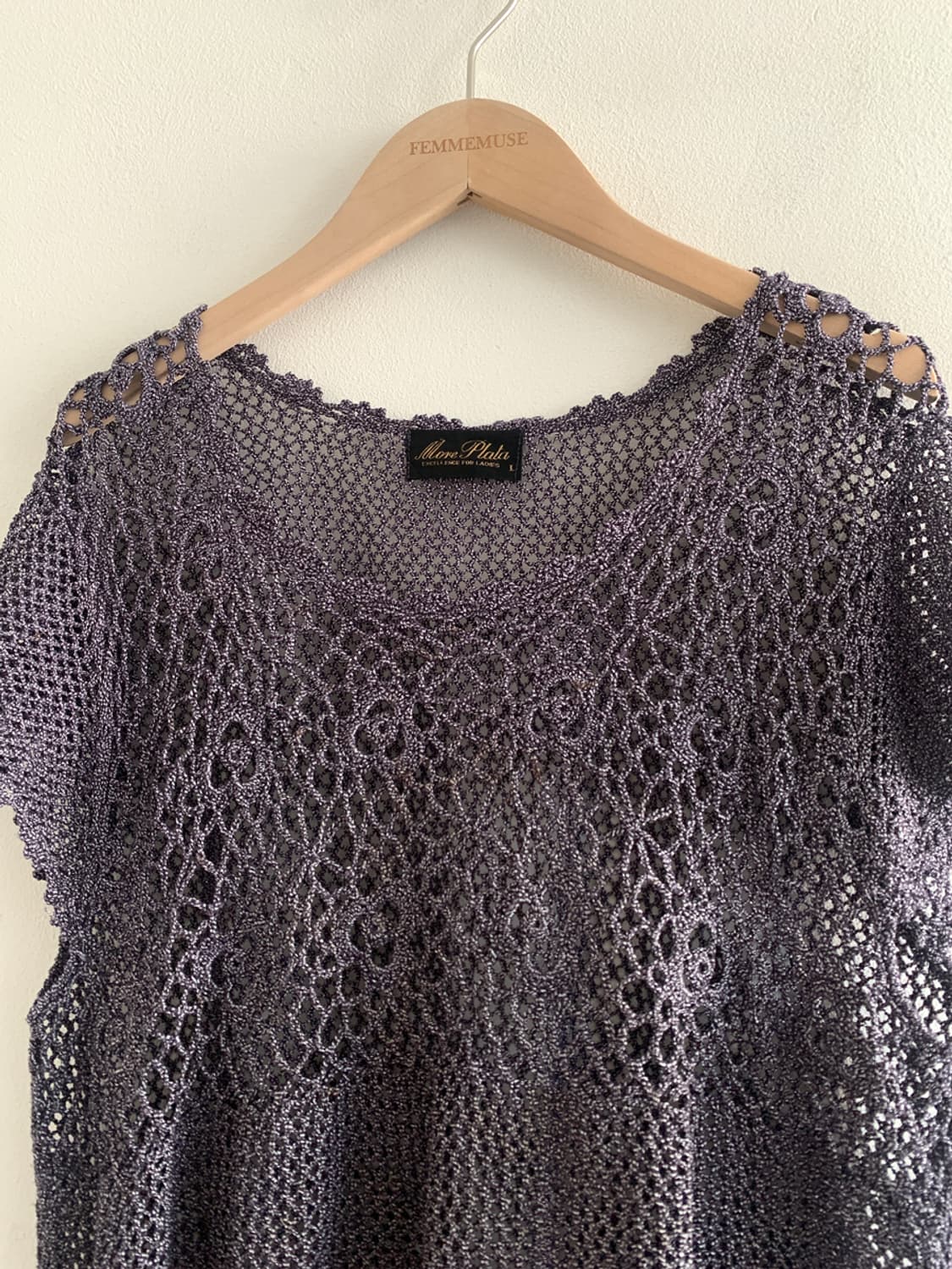 Summer punching knit(purple) 상품이미지2