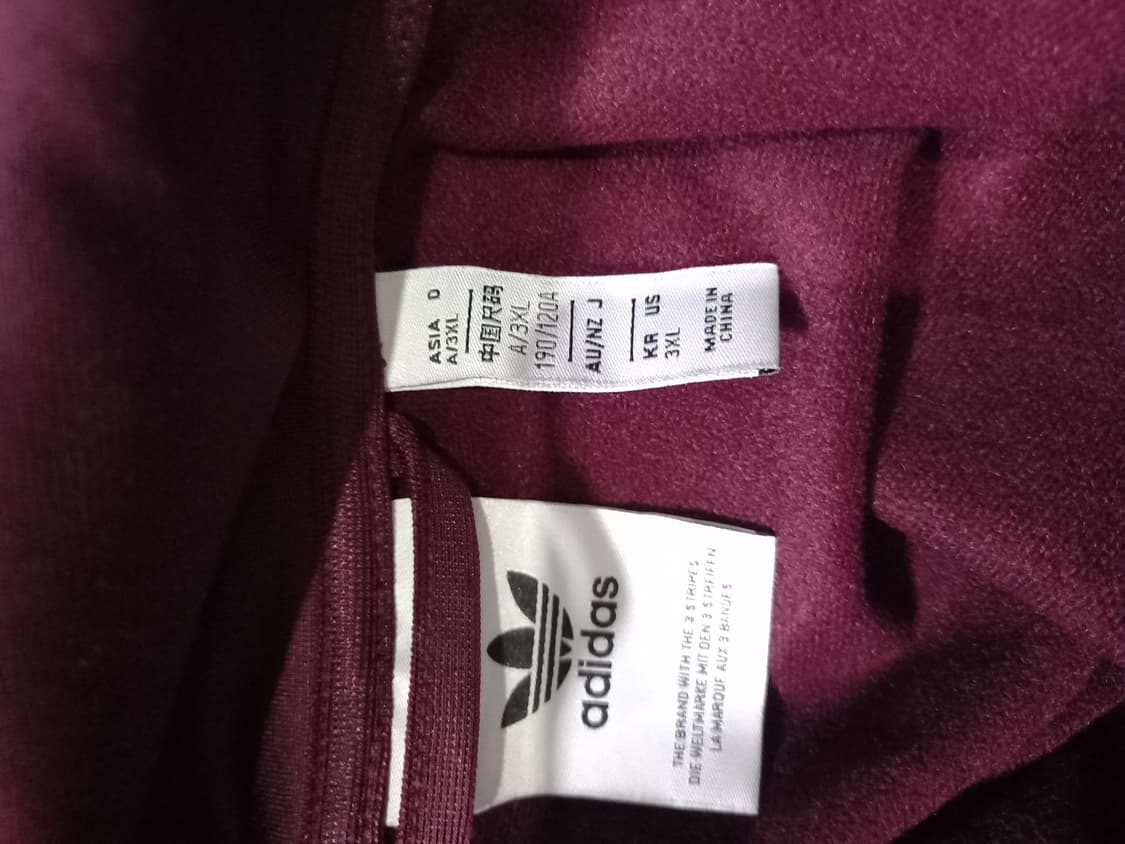 아디다스 BB트랙탑 마룬 와인 버건디 저지 져지집업 115/XXXL 상품이미지4