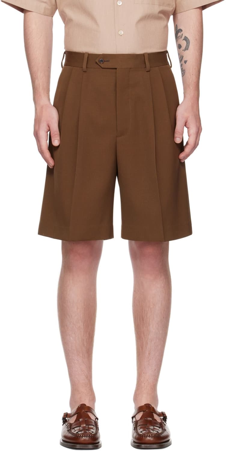 23SS 오라리 워시드 핀스 트윌 벨티드 팬츠 (브라운) 상품이미지2