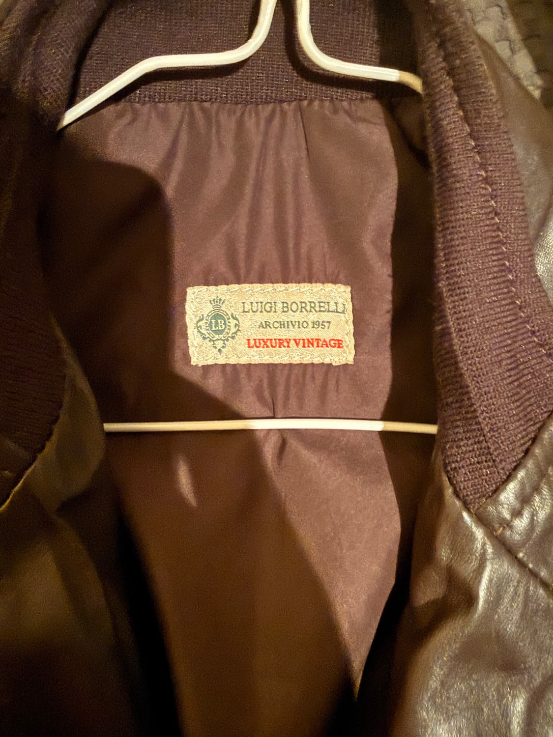 루이지 보렐리 브라운 레더 자켓(eu48, m) 상품이미지2