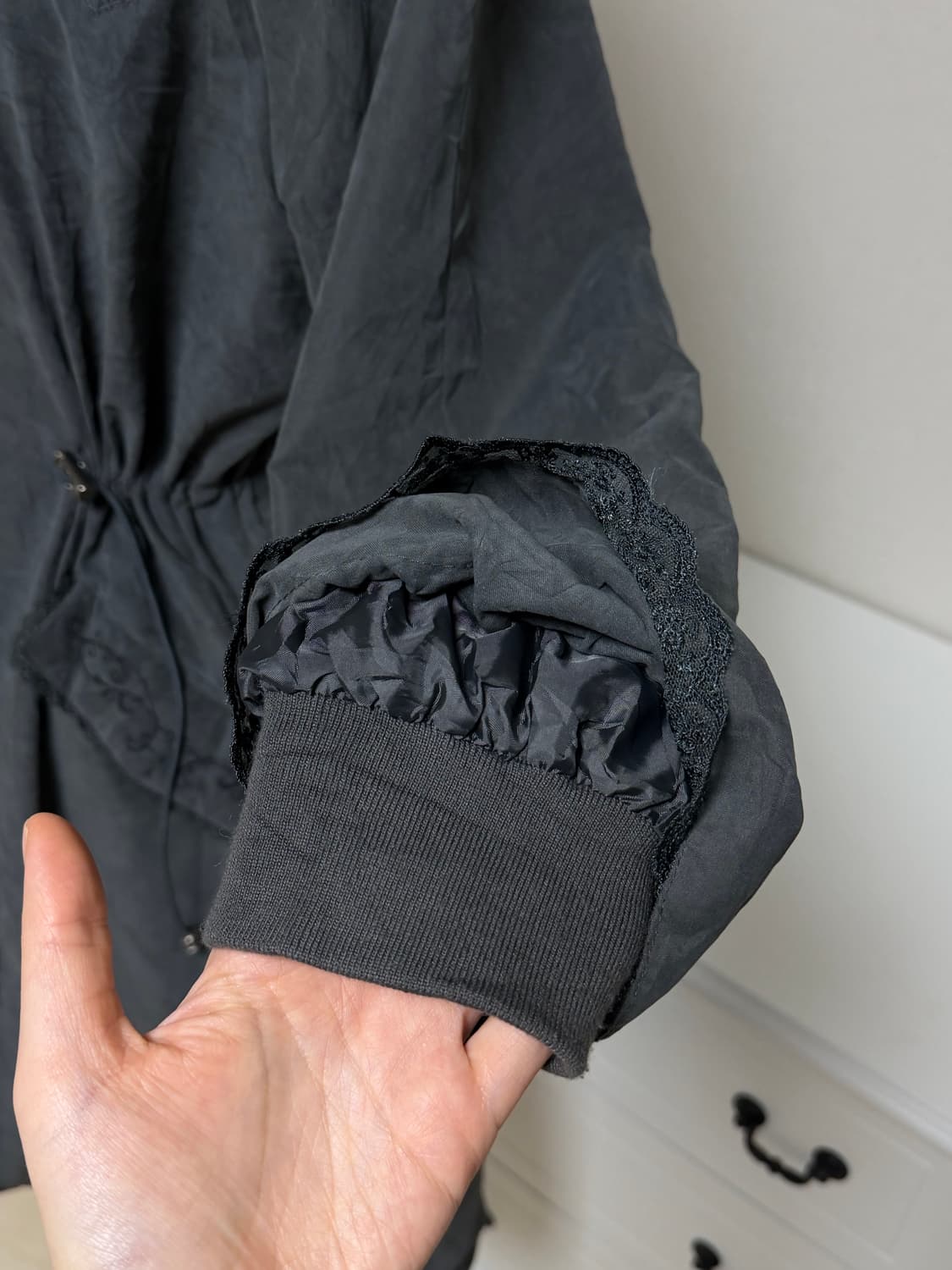 엑시즈팜 레이스 야상 상품이미지4