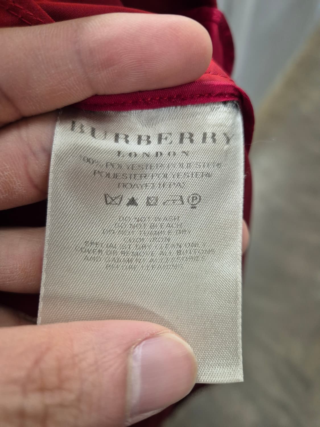 버버리 싱글 트렌치 코트 레드 UK8 상품이미지8