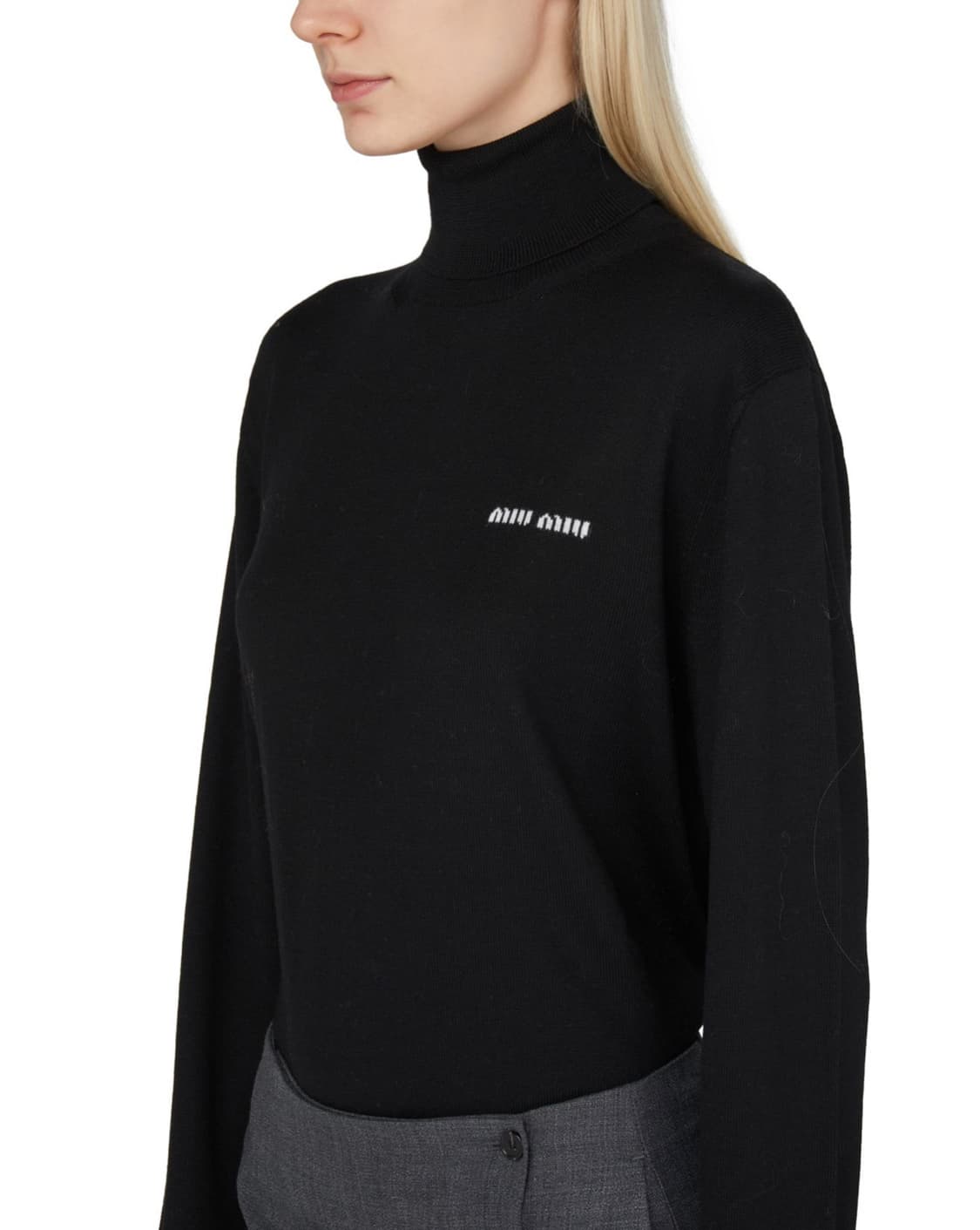 미우미우 터틀넥 니트 블랙 36사이즈 상품이미지1