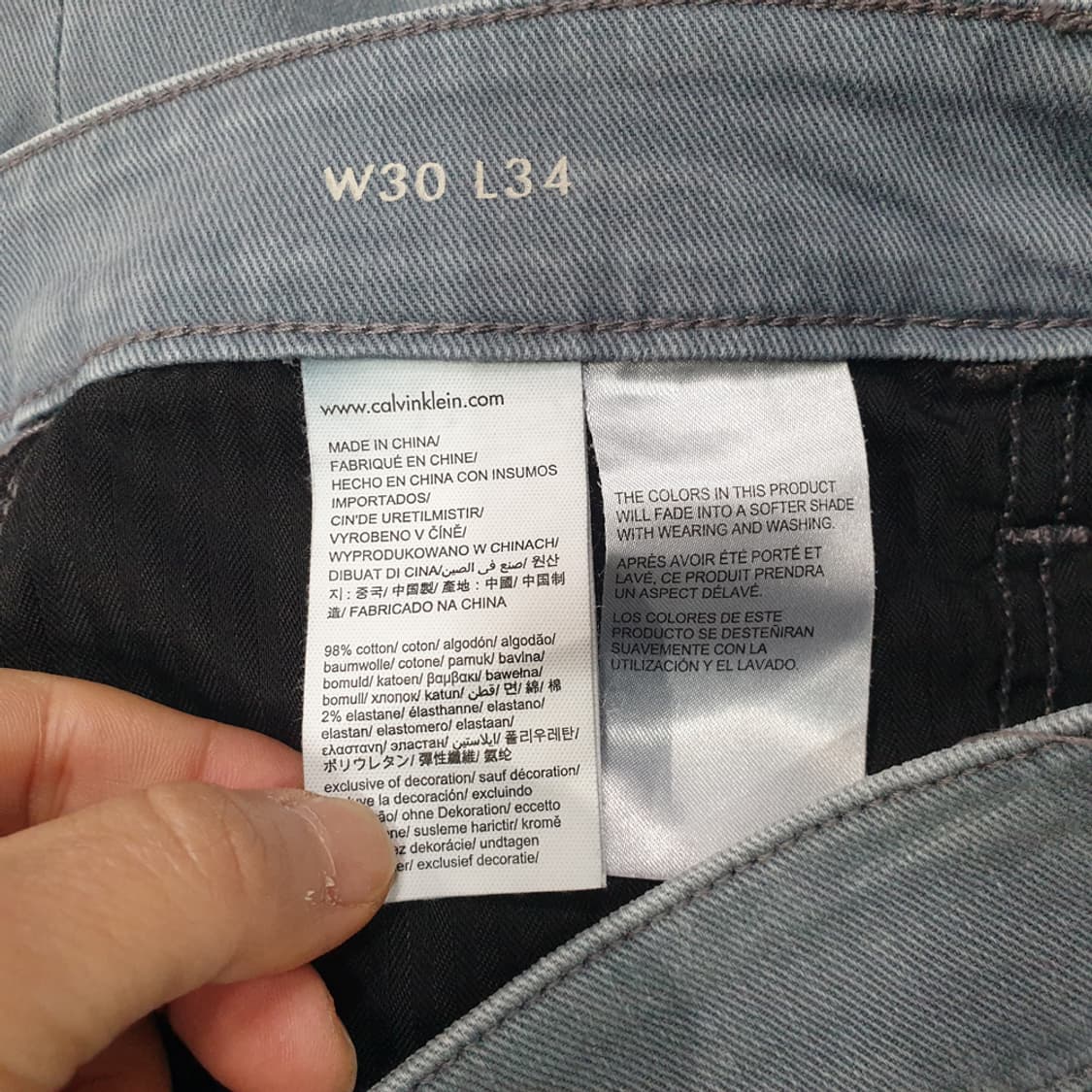 캘빈클라인진 스키니 데님 팬츠 청바지 31 상품이미지5