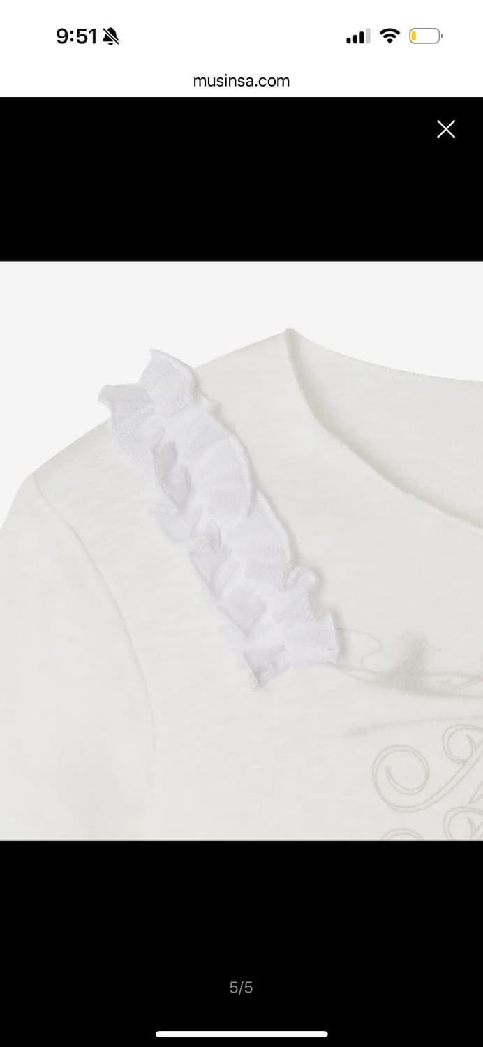 타입서비스 TXT x TSW Ruffled Soft Top 상품이미지5