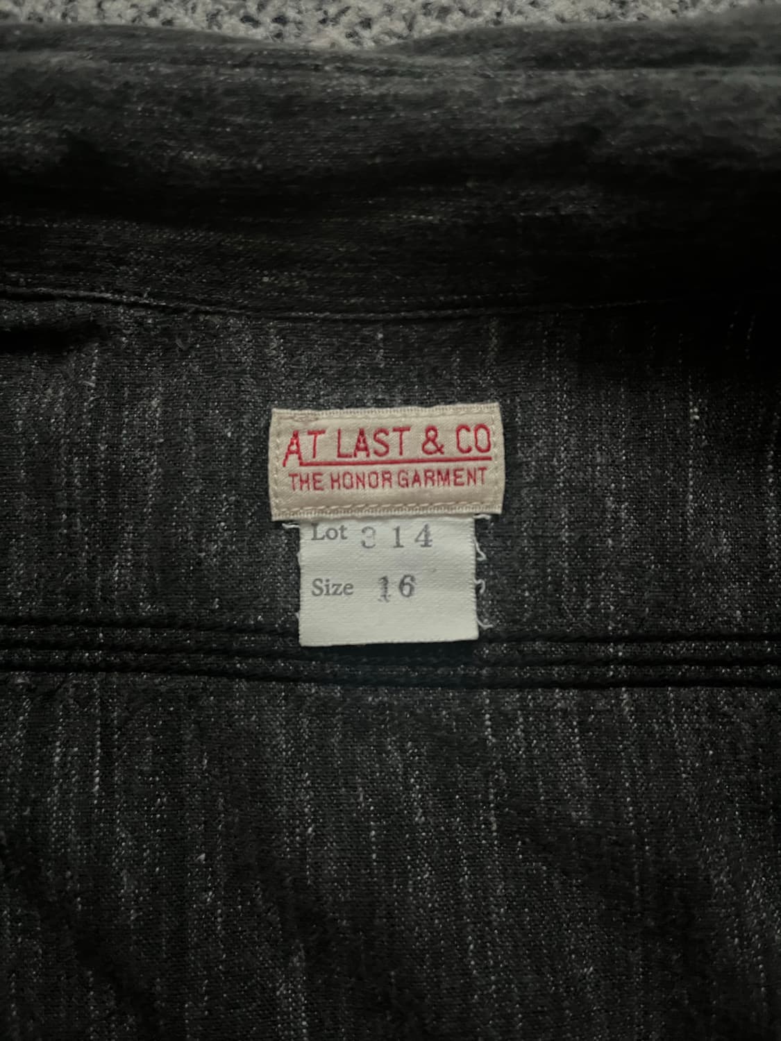 타임원클로딩 엣라코 블랙 샴브레이 워크 셔츠 16 상품이미지4