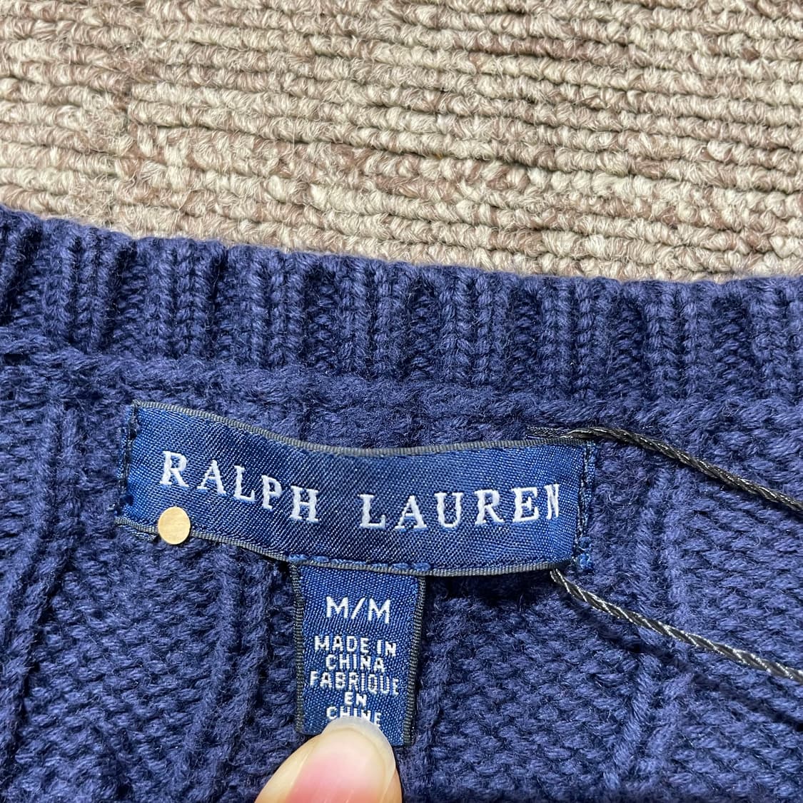 (M) POLO 폴로 랄프로렌 케이블 브이넥 니트 상품이미지7