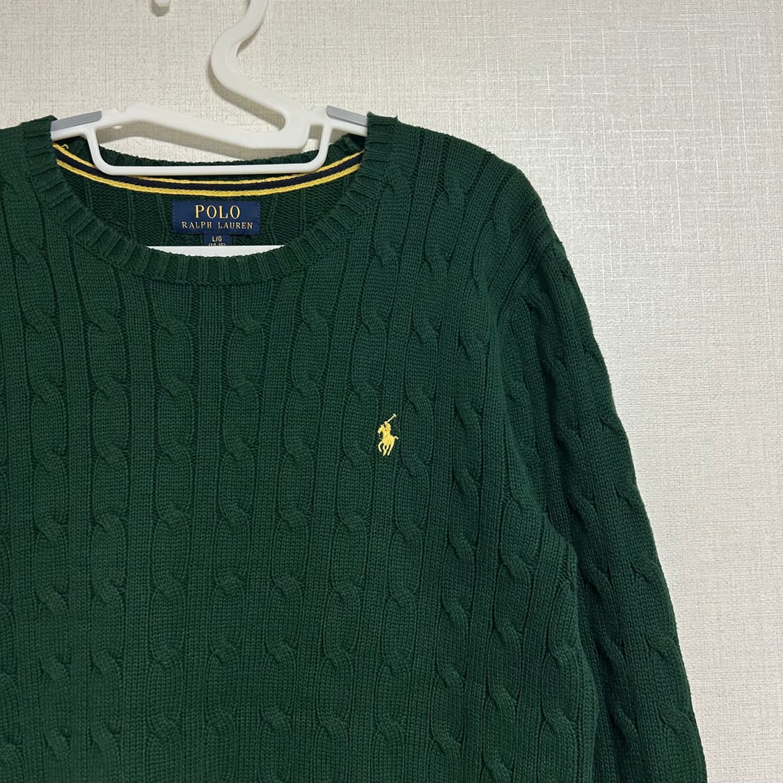 폴로 랄프로렌 신형 꽈배기 니트 그린   상품이미지4