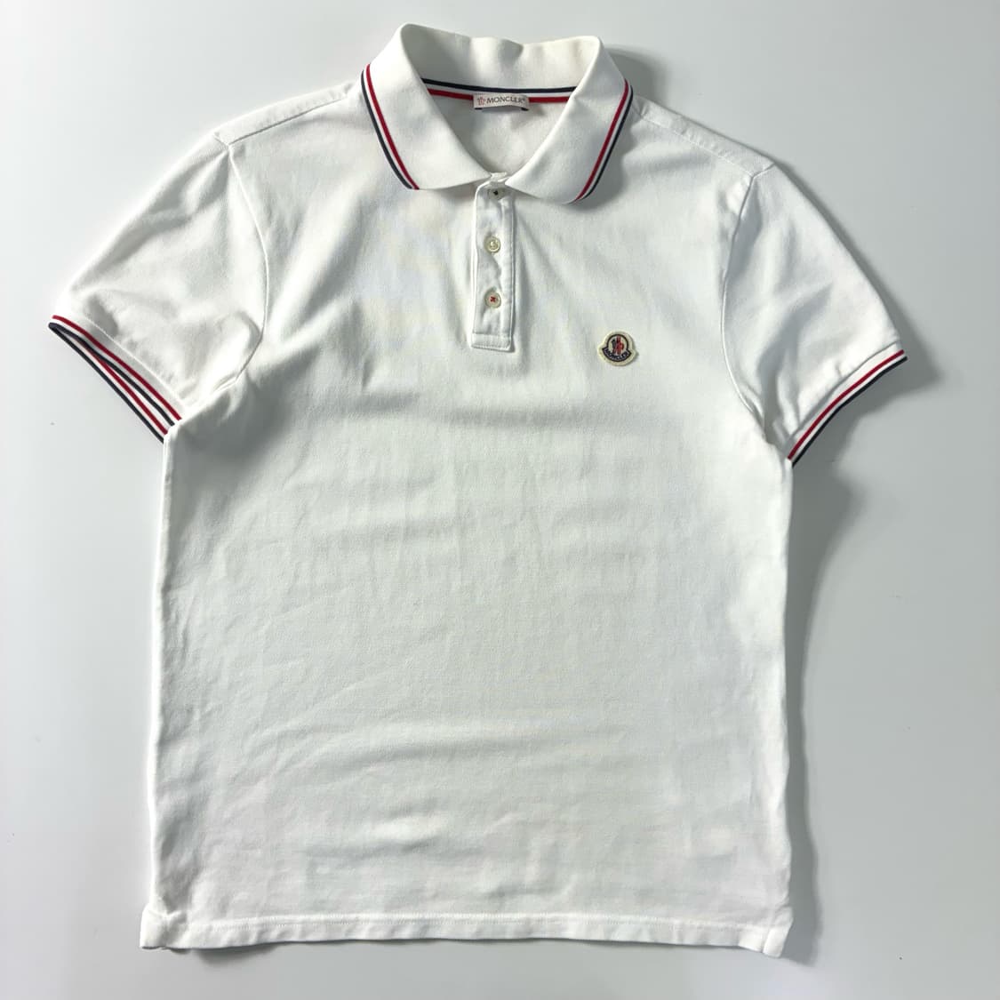 Moncler  몽클레어 로고 옵티컬 화이트 폴로셔츠  상품이미지1