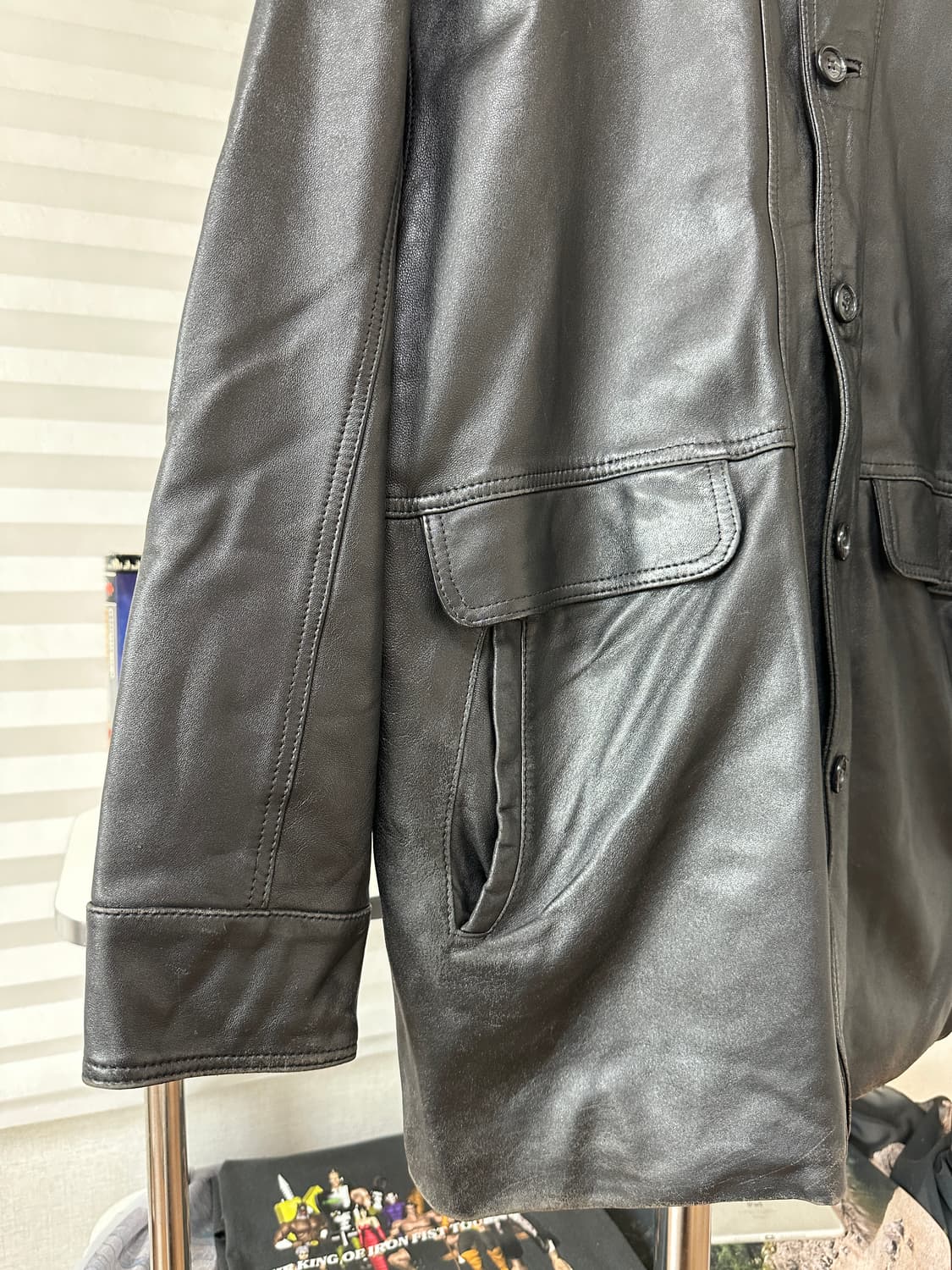 Lambskin Leather Car Coat 상품이미지4