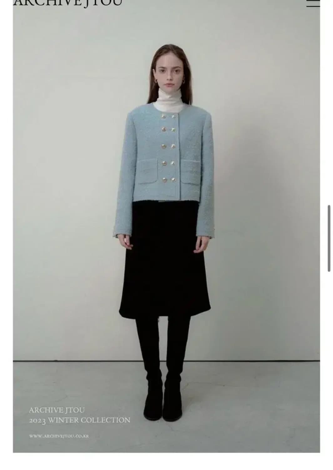 제이투유 아카이브 제이투유 벨벳 미디스커트 m(새상품) 상품이미지1