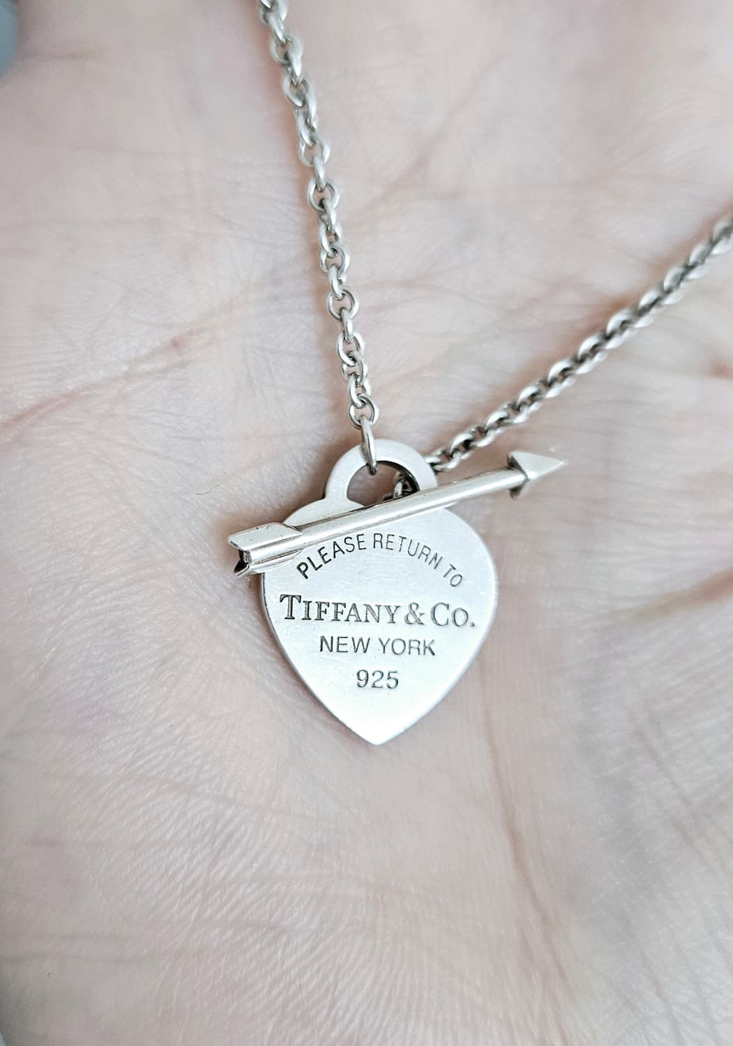 티파니앤코 리턴투 러브스트럭 하트 태그 목걸이 s [정품/영수증풀박스] 상품이미지4