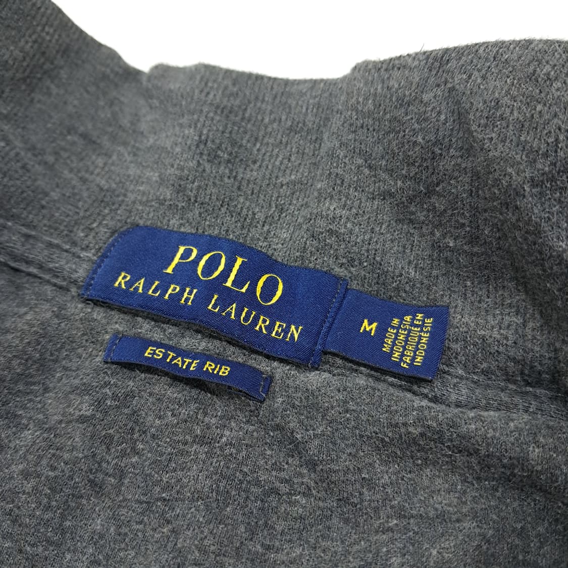 CL833 M 폴로 에스테이트립 가죽풀러 스톤그레이 하프집업 스웻셔츠 상품이미지4