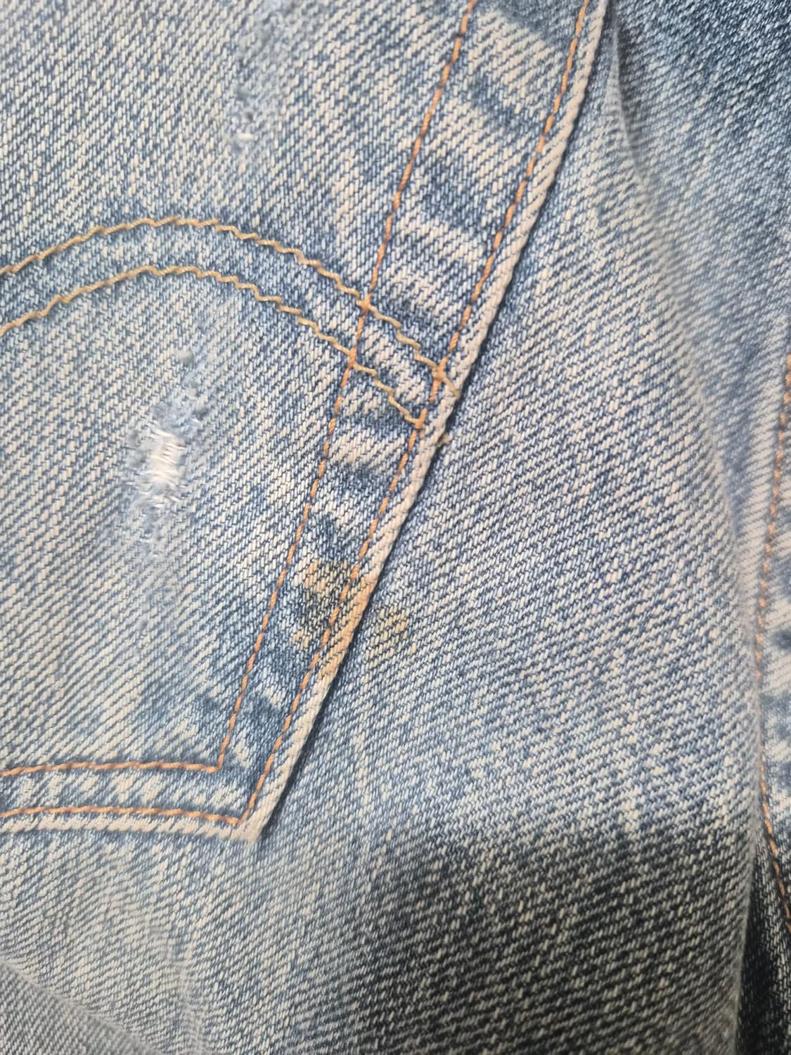 리바이스 501 데미지 워싱 청바지 상품이미지8