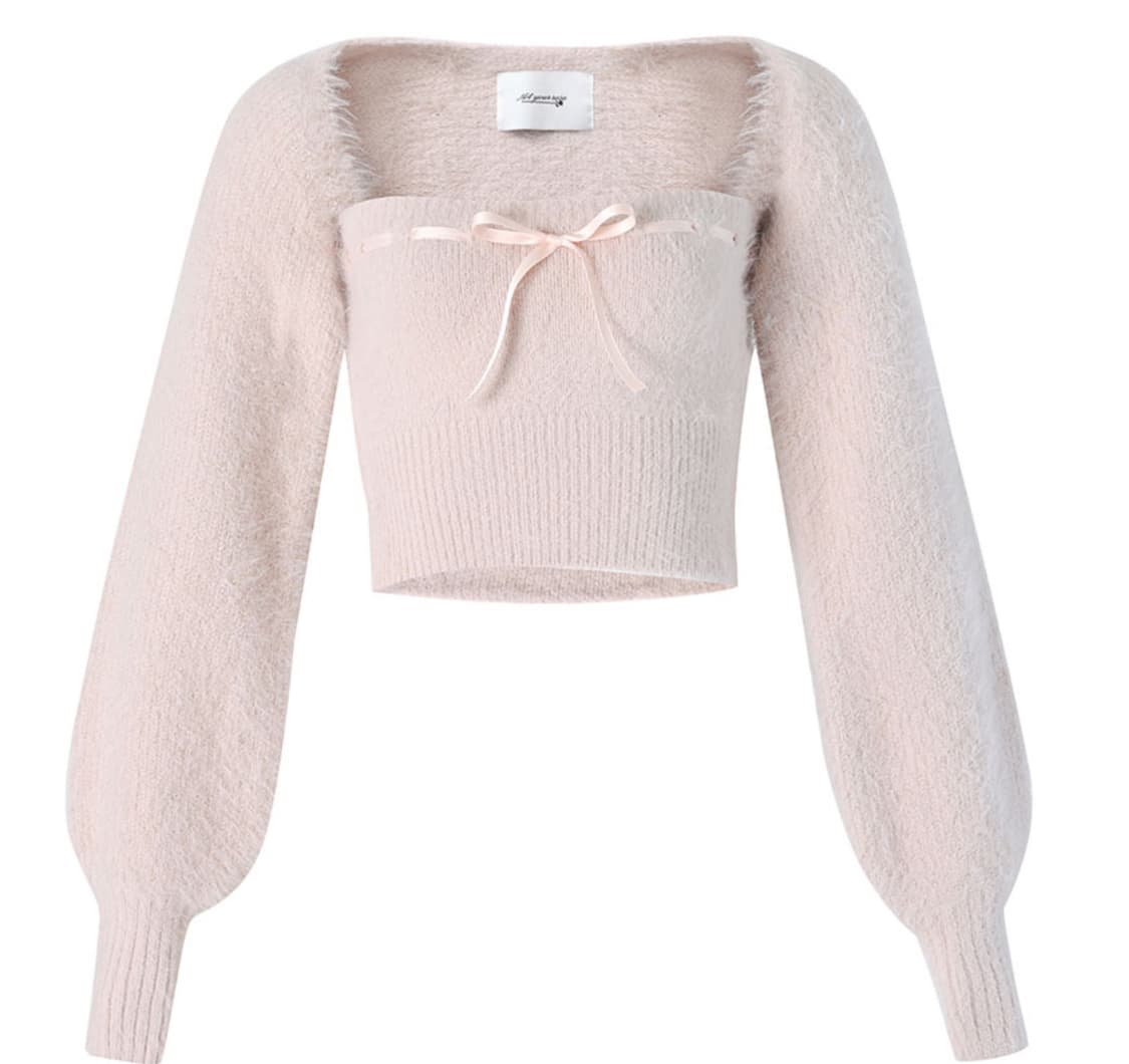 낫유어로즈 Soft effy bolero set (pink) 상품이미지1