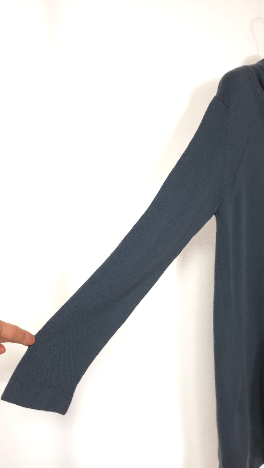 캐시미어100 터틀넥 언밸런스 니트 원피스 55~66 상품이미지5