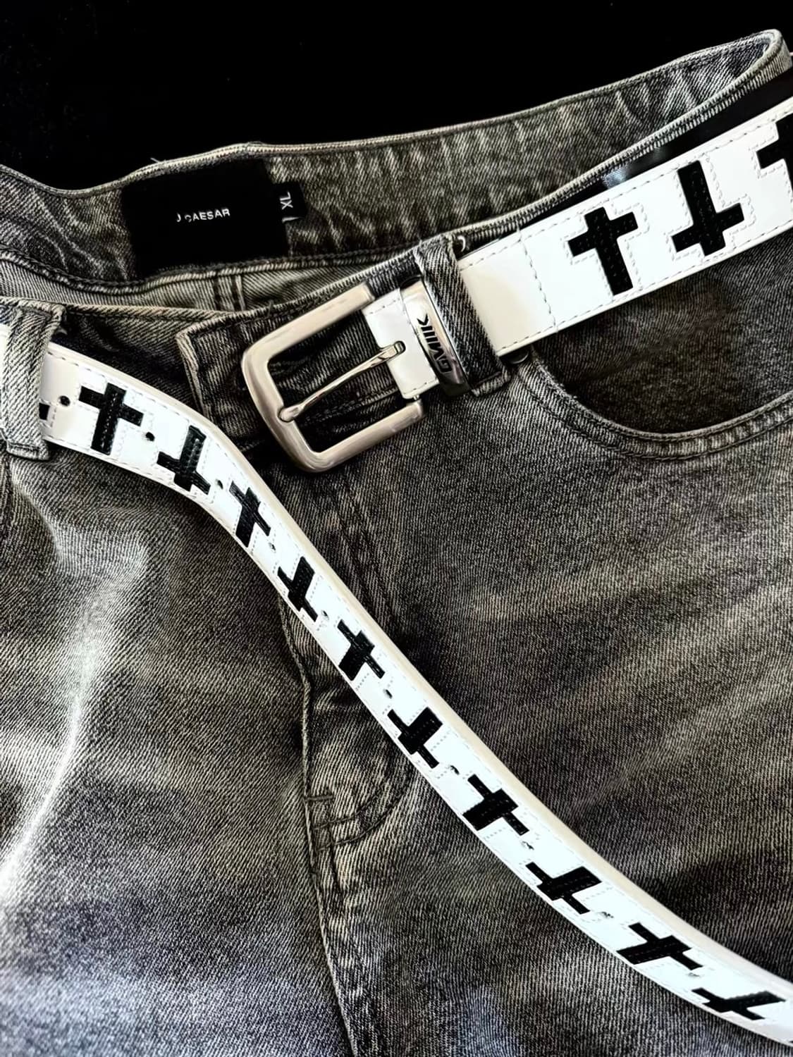 Midnight Cross Leather Belt 상품이미지8