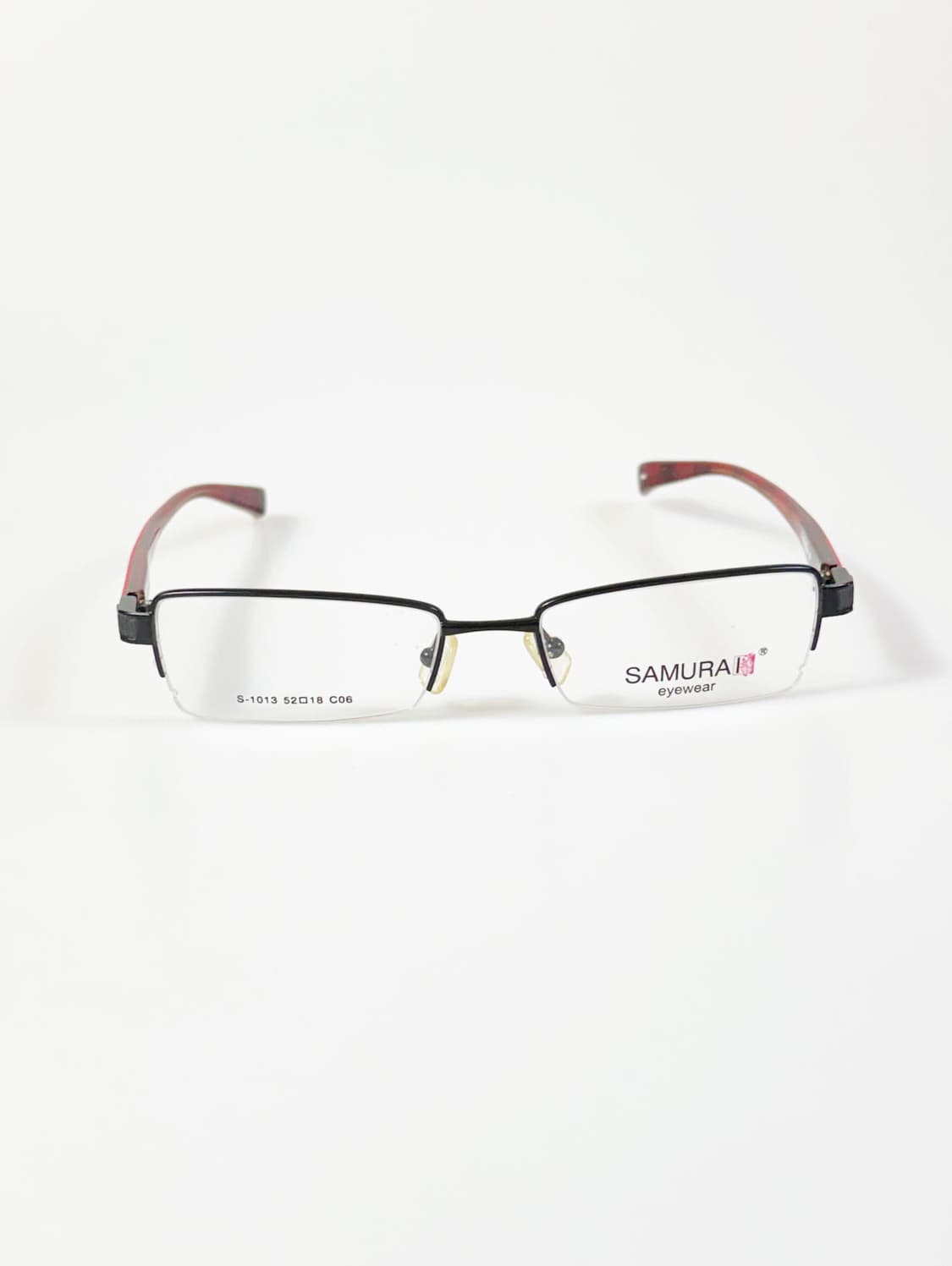 SAMURAI EYEWEAR 반무테 스퀘어 메탈 빈티지 안경 상품이미지2