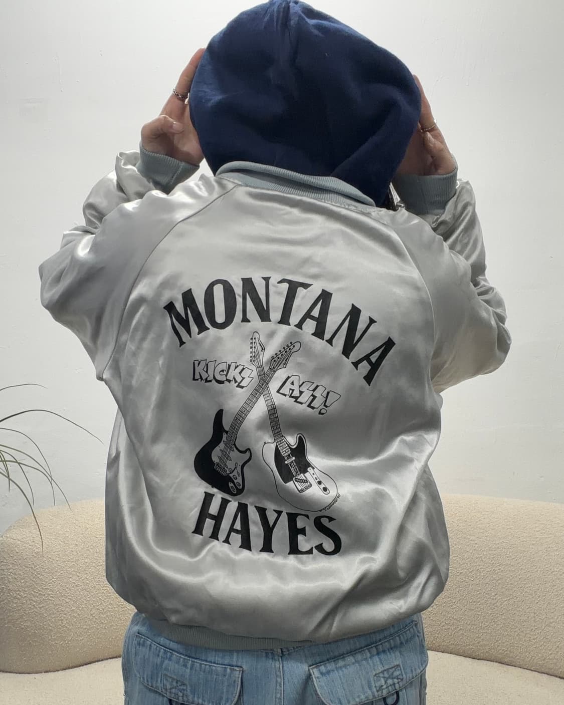 90s 올드스쿨 빈티지 MONTANA 실버 유광 스타디움 락 스타디움자켓 상품이미지1