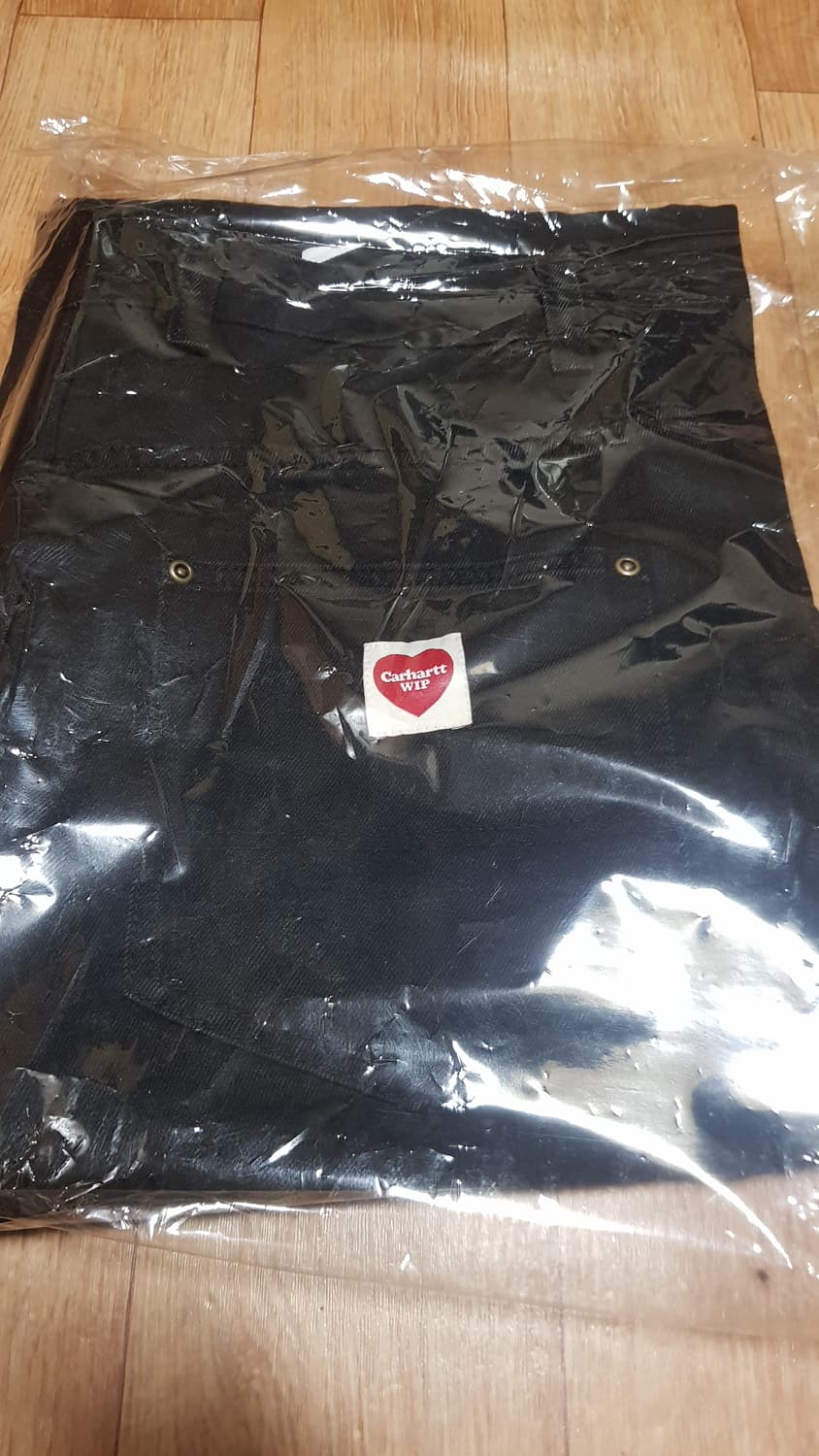 칼하트 WIP 내쉬 더블니 팬츠 블랙 린스드 상품이미지3