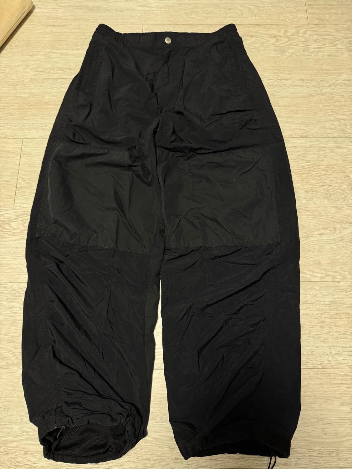 폴리테루 x 노매뉴얼 워시드 나일론 팬츠 블랙 m 상품이미지3