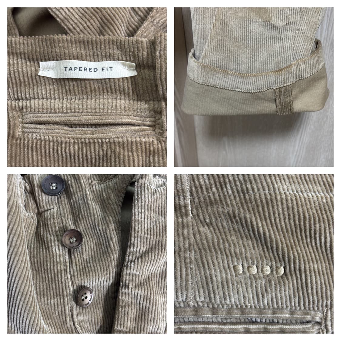 24FW)YCHAI 이카이 테이퍼드핏 코듀로이 팬츠36"/베이지 상품이미지6