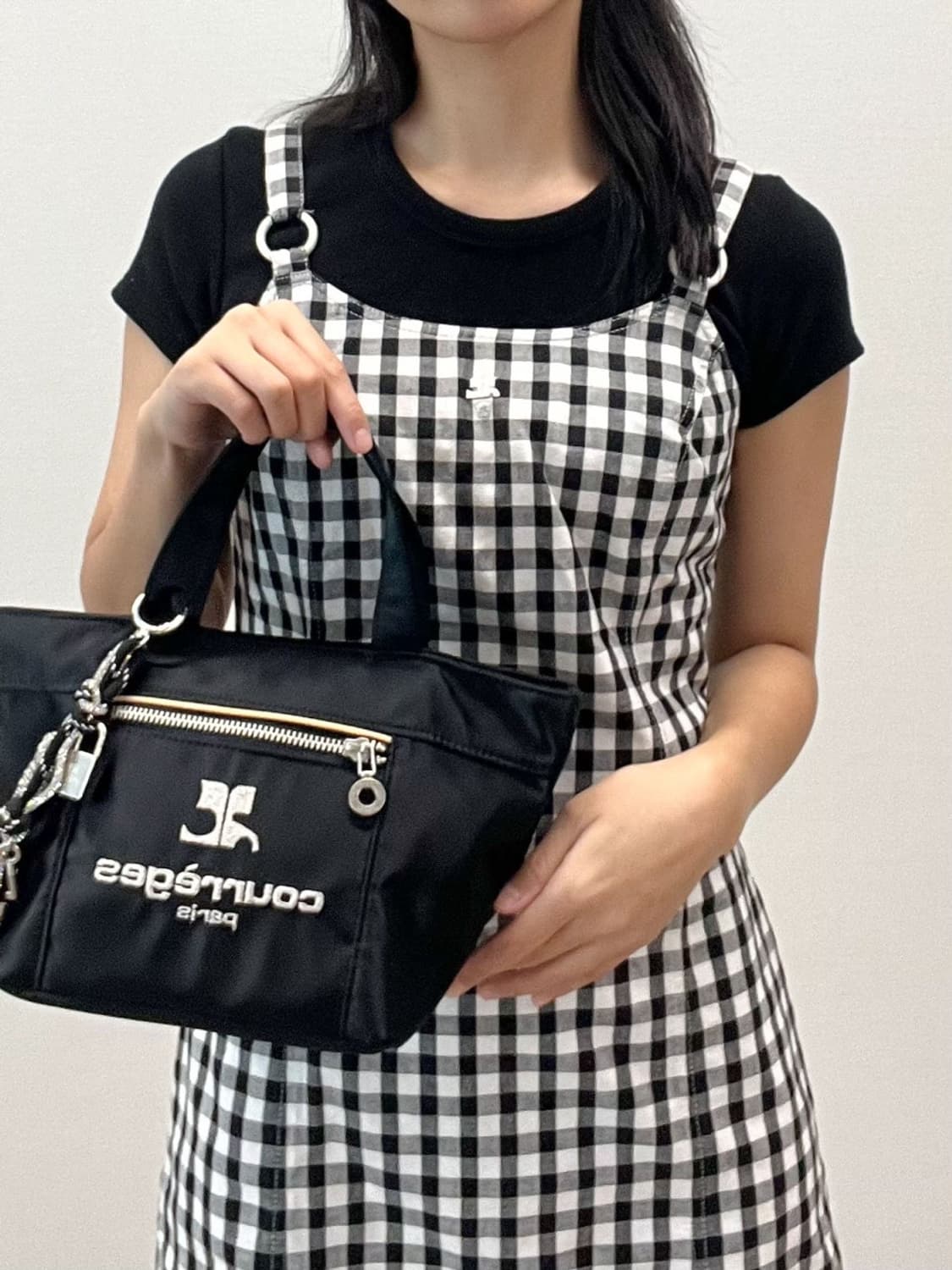 courreges / 꾸레쥬 블랙 레터링 포코노 토트백 상품이미지10