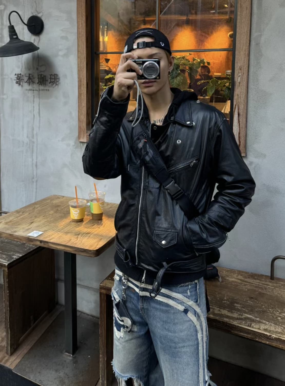 일본빈티지 리워크 라이더자켓XL 상품이미지4