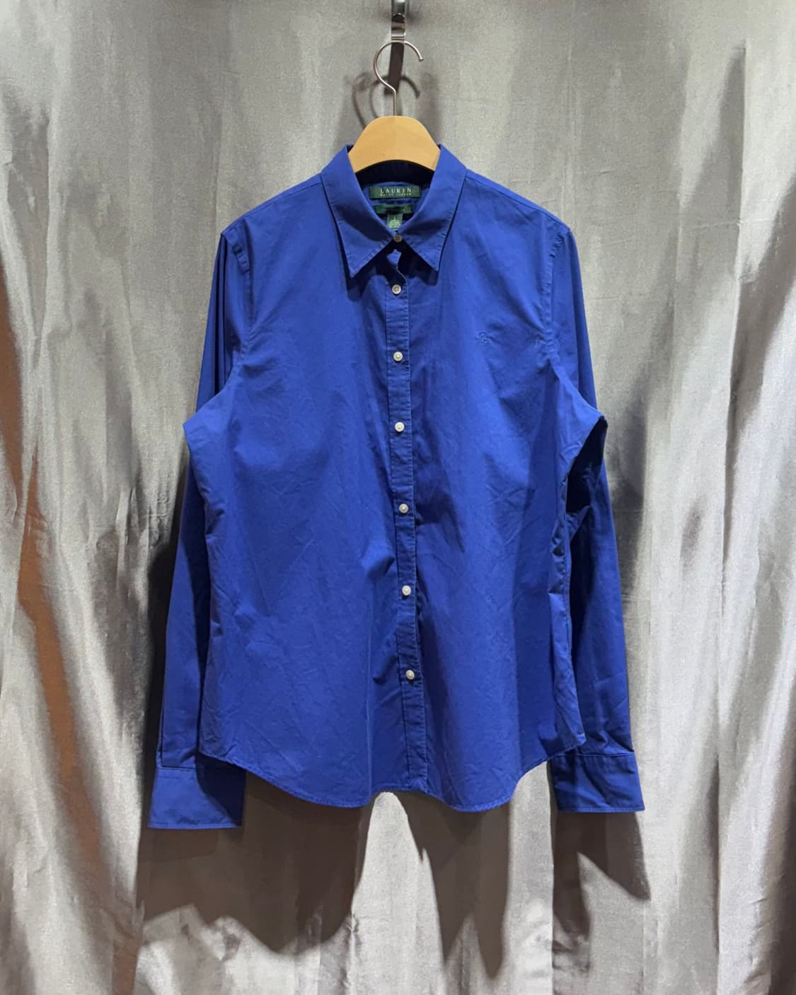 L 폴로랄프로렌 논아이론 딥블루 코튼 셔츠 상품이미지2