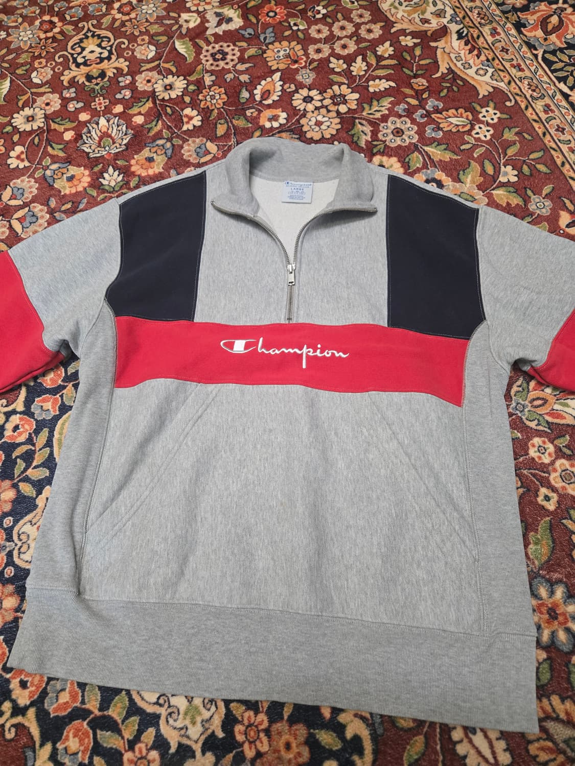 [L] 챔피온 리버스위브 배색 하프집업 스웨셔츠 상품이미지9